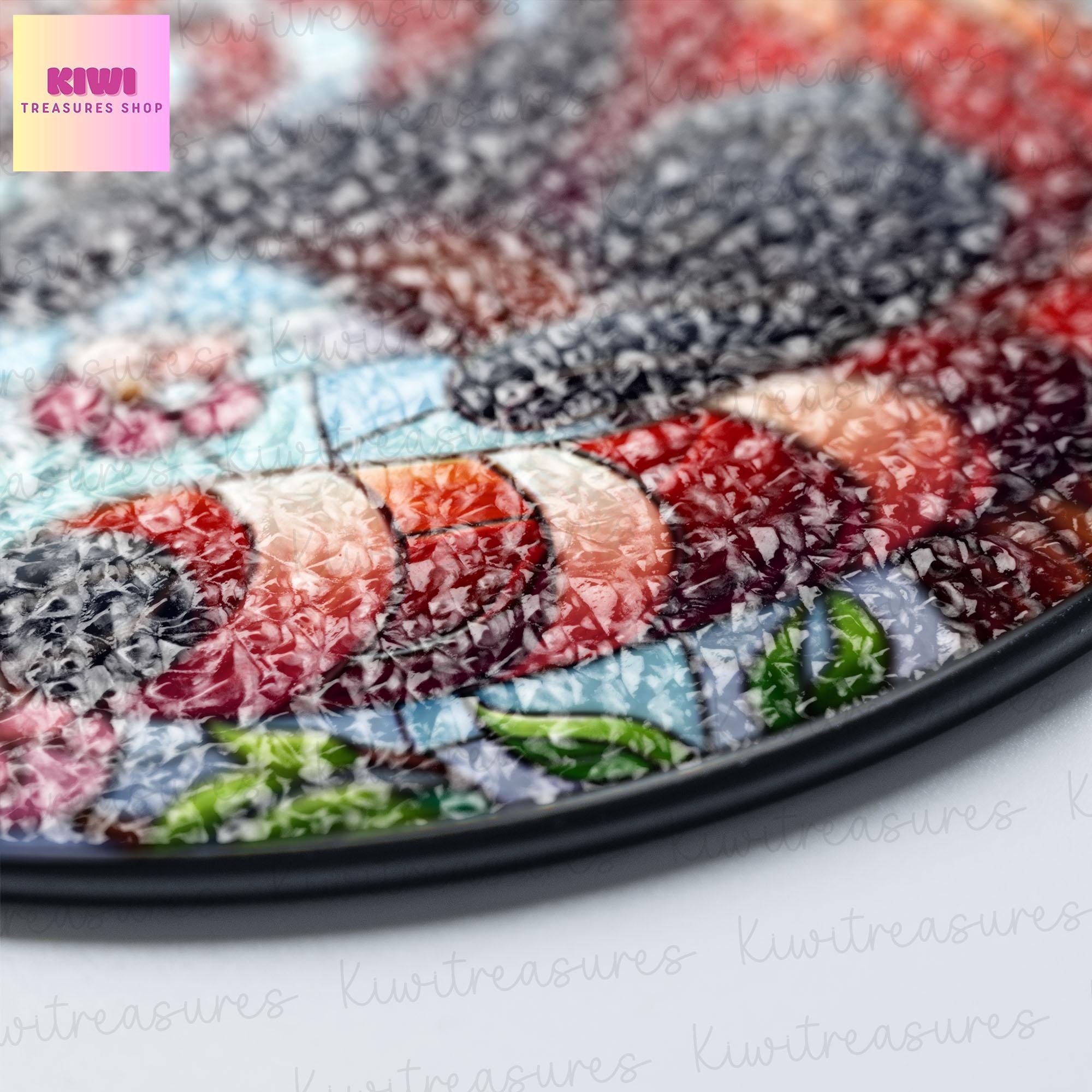 Red Panda and Cherry Blossom Glass Suncatcher | Red Panda Sun Catcher Ornament | Ideal Red Panda Lover Gift | Unique Animal Lover Decor