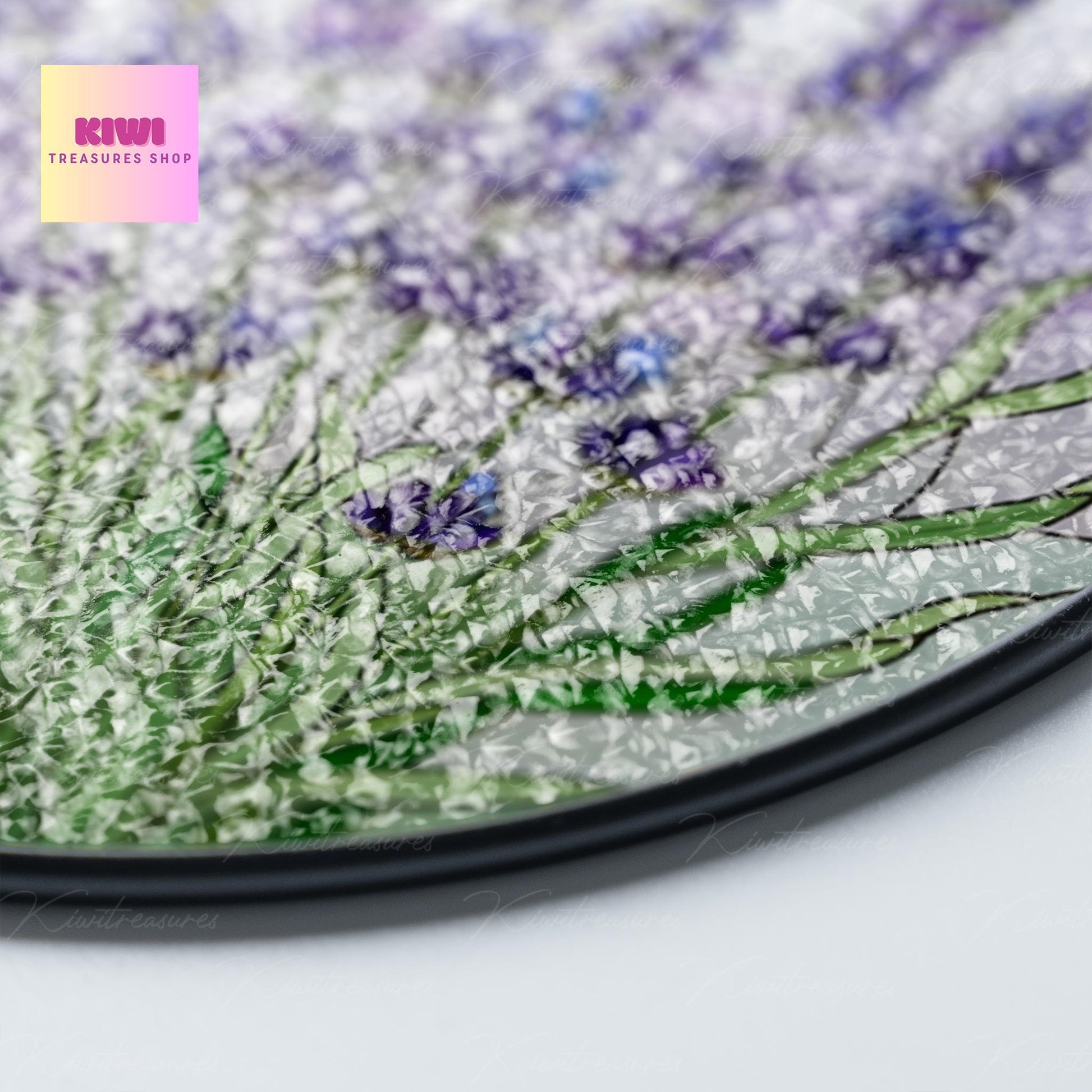 Birth Flower GLASS Suncatcher, Lavender Suncatcher, Lavender Lover Decor, Flower Lover Gift, Mother's Day, Gift For Mom, Bday Gift
