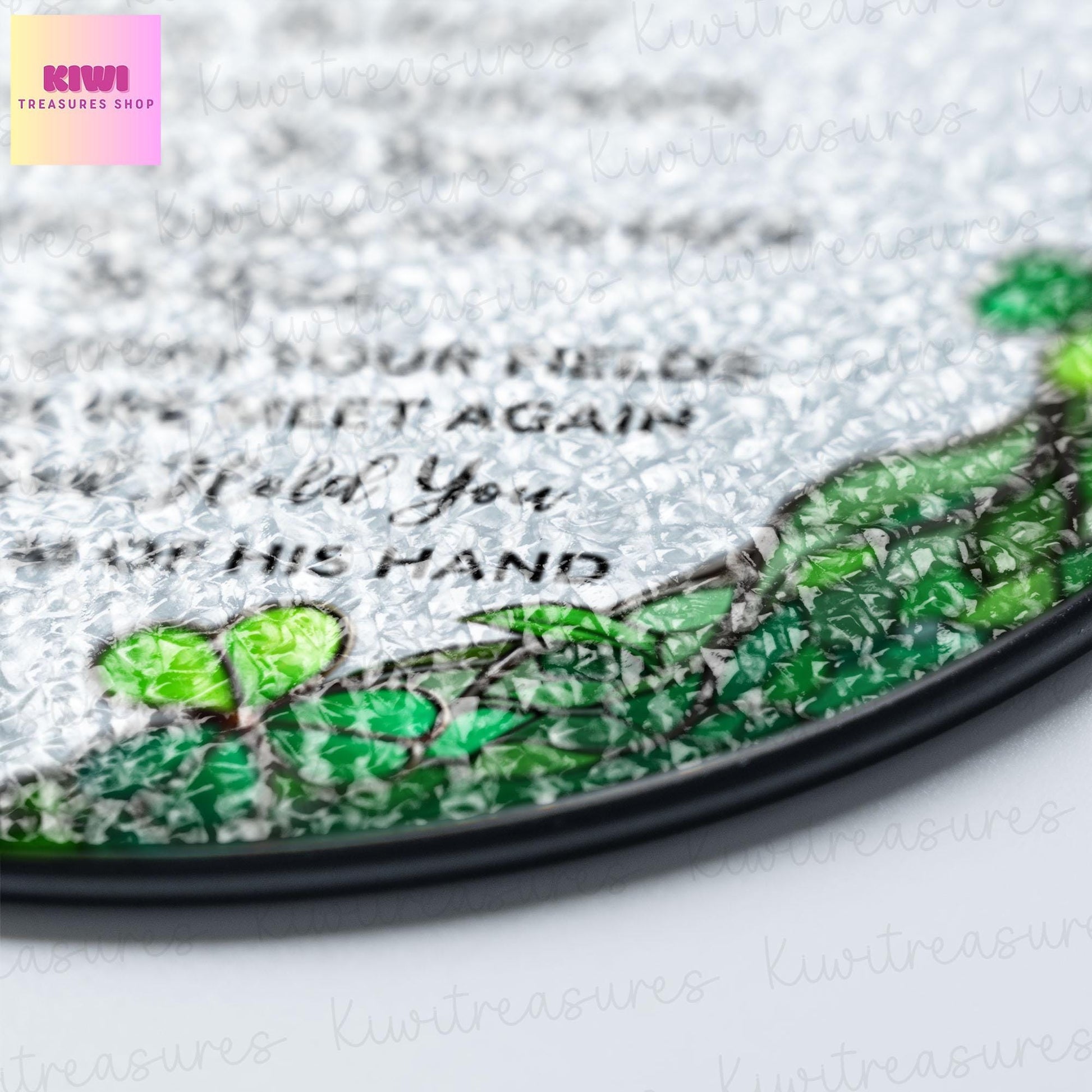 Irish Blessing GLASS Suncatcher Hanging, Ireland Wall Art,Shamrocks, Prayer, God Hold You, Irish window decor, St Patrick day decor