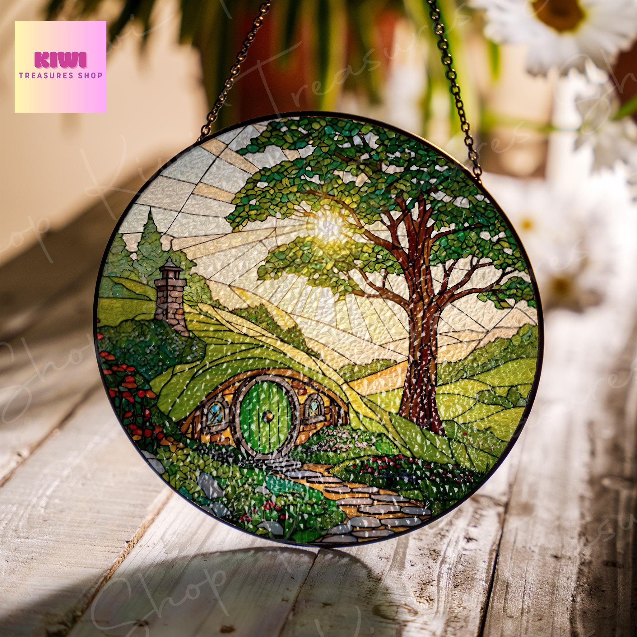 Shire GLASS Suncatcher, Shire Scenery Decor, Countryside Lover Decor, Vintage Lover Decor, England Countryside Decor, Suncatcher Gift