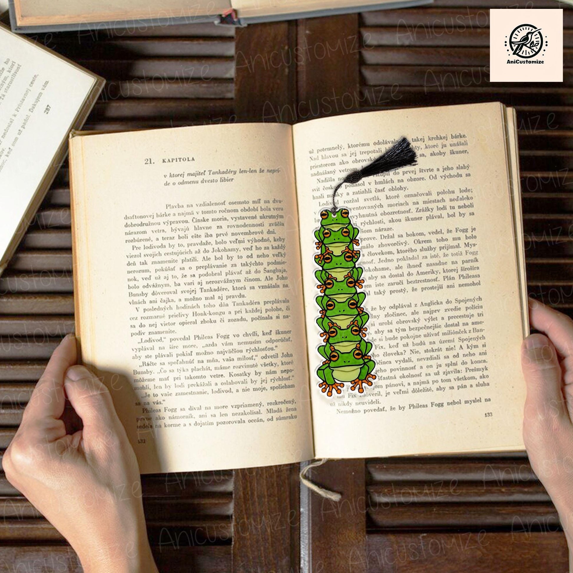 Frog Stack Bookmark, Frog Lover Book Merch, Gift For Book Lover, Bookish Gift, Animal Bookstack, Cottagecore Book, Reading Book Gift