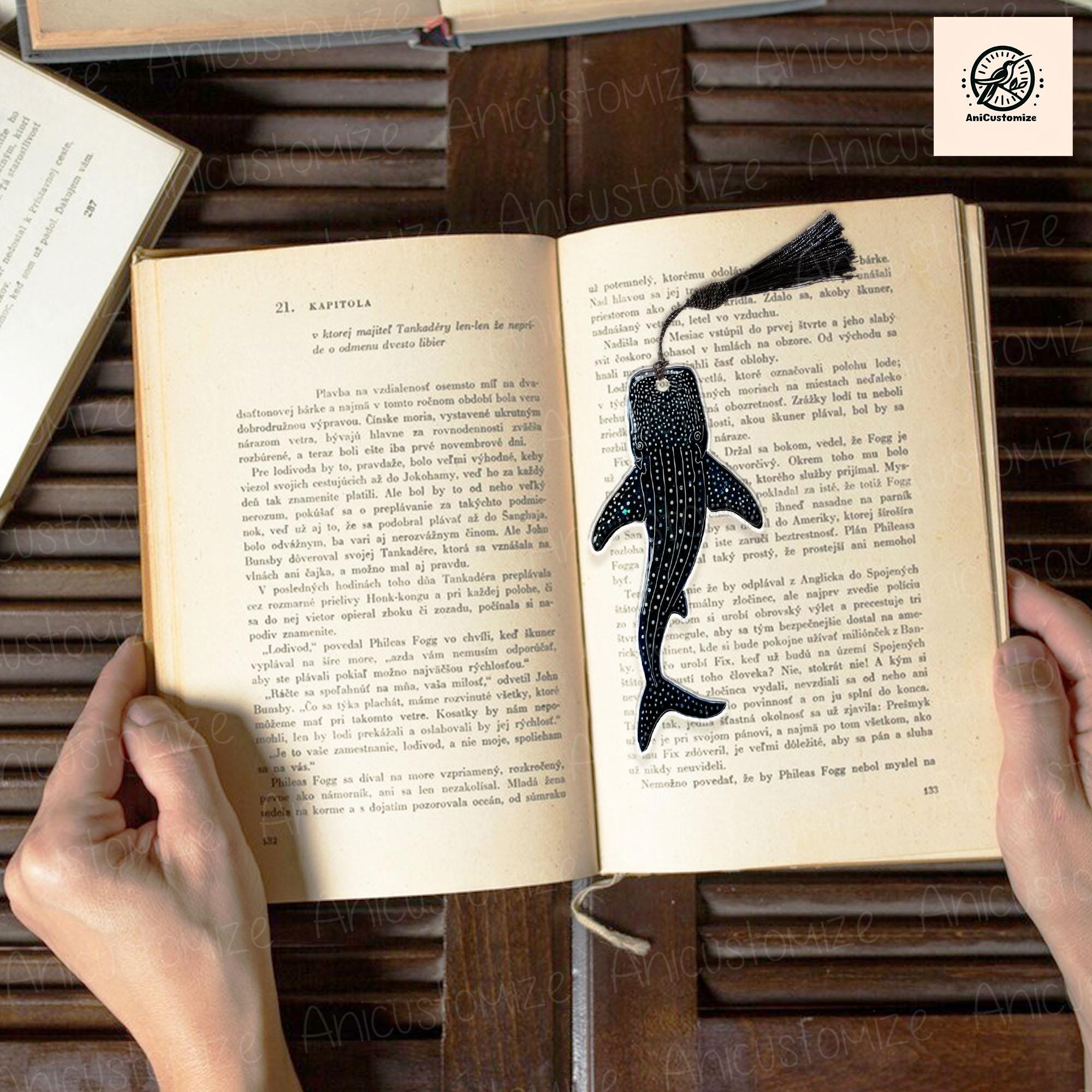 Whale Shark Bookmark Gift, Ocean Bookmark Gift, Book Lover Gift, Bookish Gift, Marine Life Stationery, Reading Lover Gift, Shark Bookmark