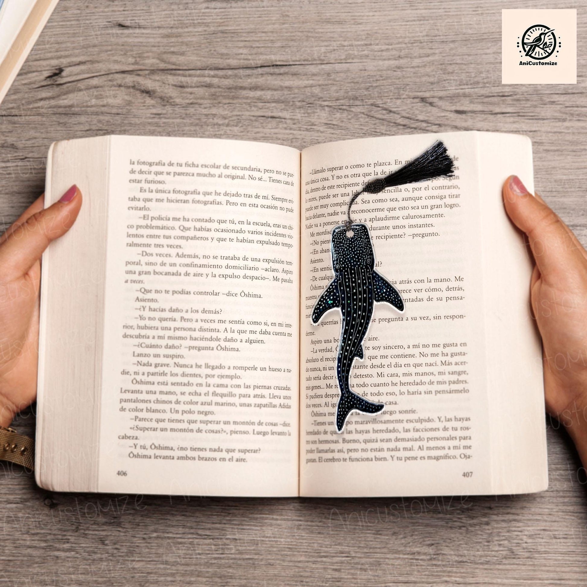 Whale Shark Bookmark Gift, Ocean Bookmark Gift, Book Lover Gift, Bookish Gift, Marine Life Stationery, Reading Lover Gift, Shark Bookmark