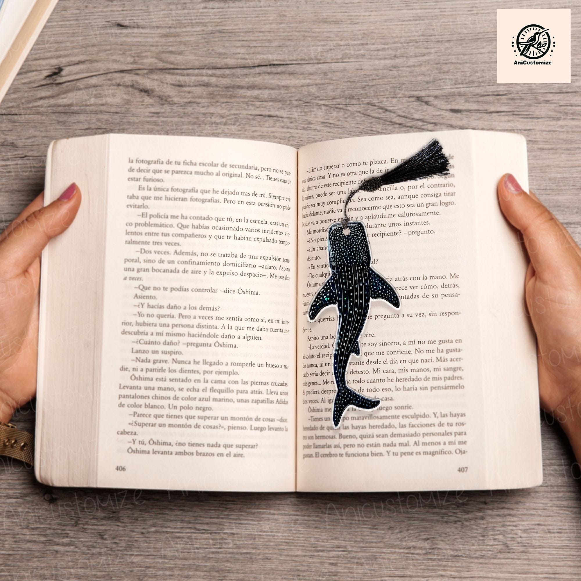 Whale Shark Bookmark Gift, Ocean Bookmark Gift, Book Lover Gift, Bookish Gift, Marine Life Stationery, Reading Lover Gift, Shark Bookmark