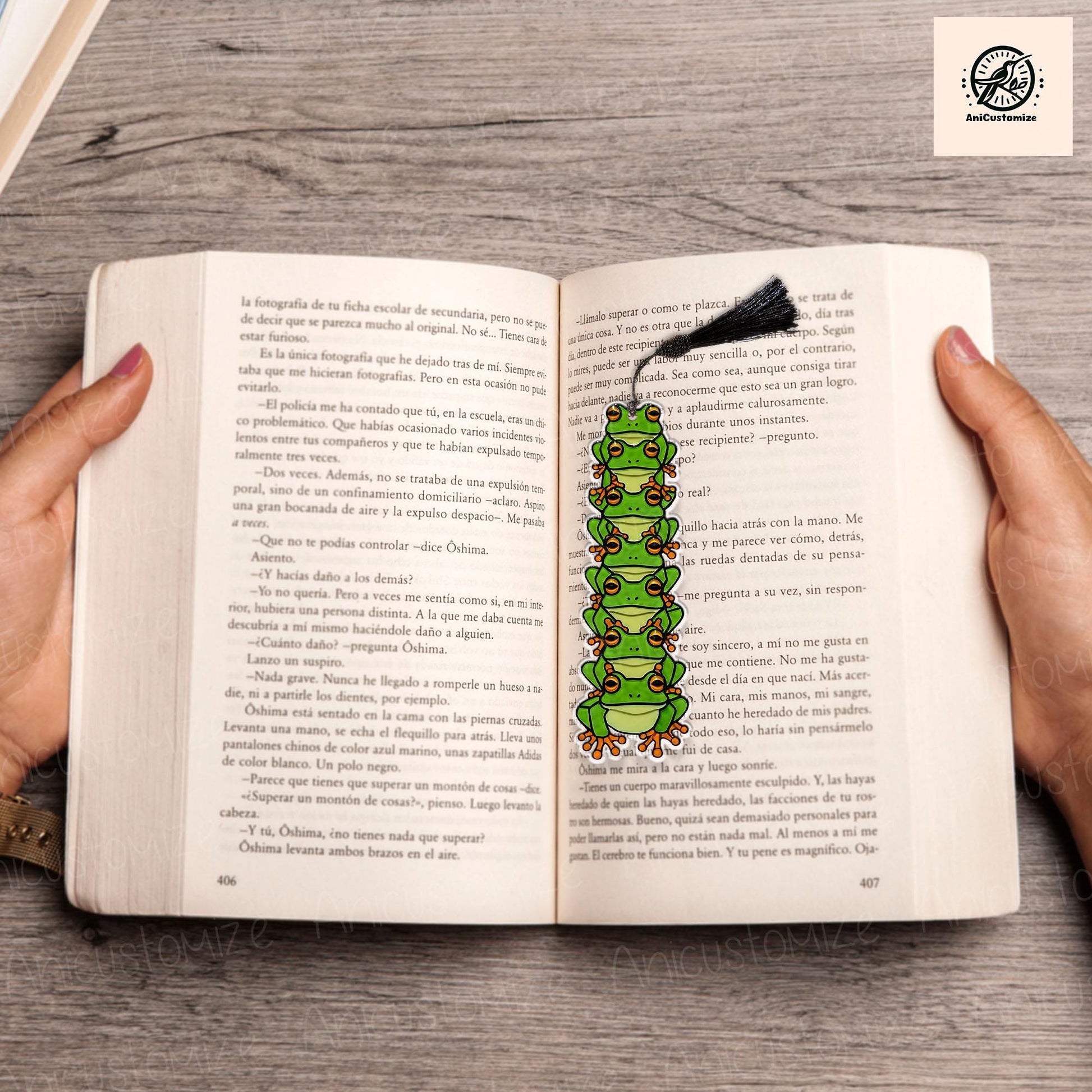 Frog Stack Bookmark, Frog Lover Book Merch, Gift For Book Lover, Bookish Gift, Animal Bookstack, Cottagecore Book, Reading Book Gift