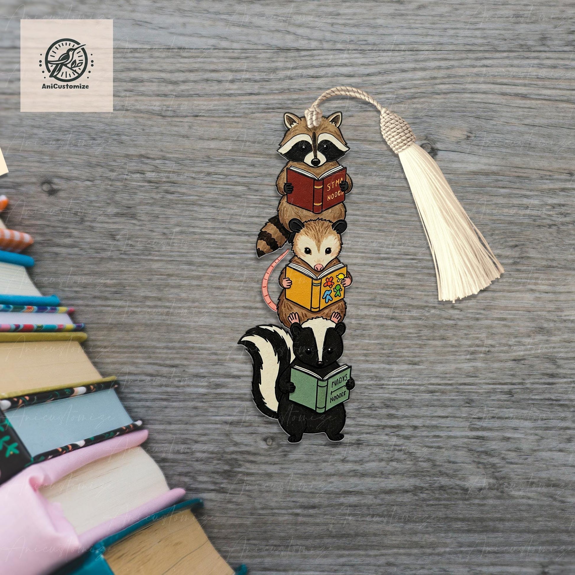 Cute Trashy Team Bookmark, Funny Raccoon Bookmark, Bookmark Gift Idea, Funny Bookmark, Reading Lover Gift, Book Accessories, Cute Bookmark