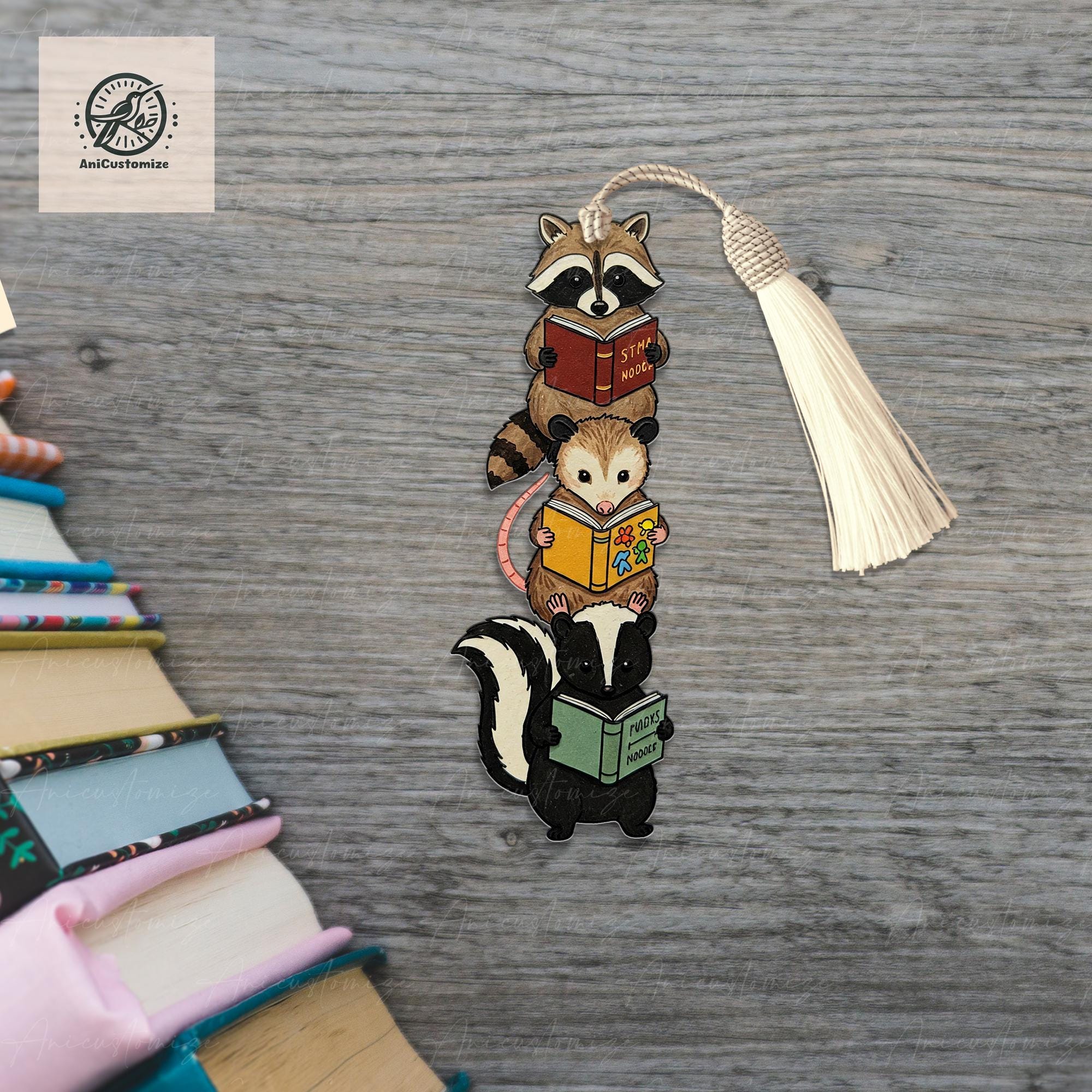 Cute Trashy Team Bookmark, Funny Raccoon Bookmark, Bookmark Gift Idea, Funny Bookmark, Reading Lover Gift, Book Accessories, Cute Bookmark