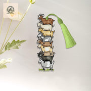 Goats Stack Bookmark, Goats Lover Book Merch, Gift For Book Lover, Bookish Gift, Animal Bookstack, Cottagecore Book, Reading Book Gift