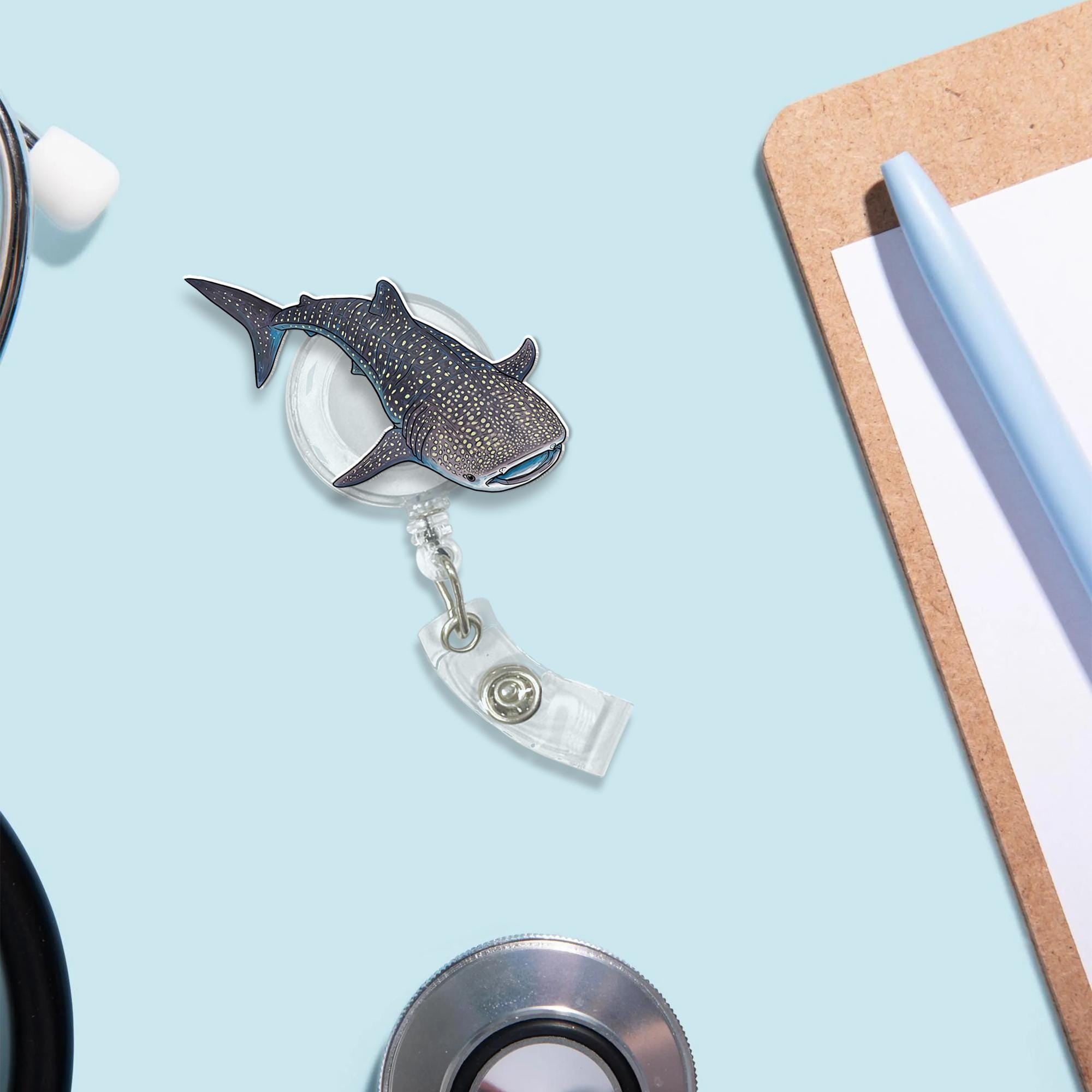 Whale Shark Badge Reel, Whale Shark Gift, Fish Id Holder, Nurse Badge Reel, Nurse Gift, RN Nurse Gift, ID Holder Gift, Cute Nurse Gift