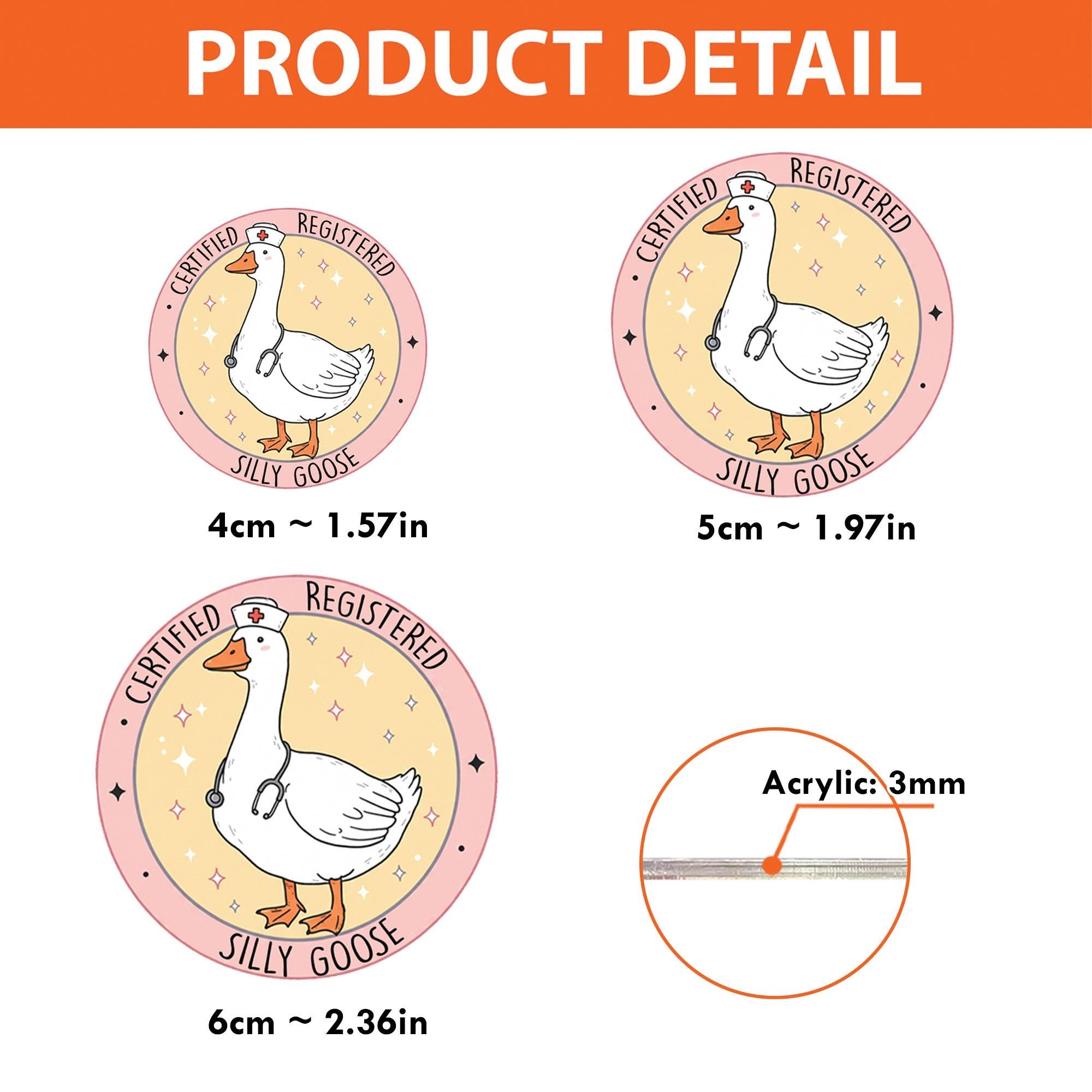 Registered Silly Goose Badge Reel | RN ID Holder | Funny Nurse Gift | Nurse Student & Nurse Day Gift | Funny Nurse ID Holder | Nurse Day