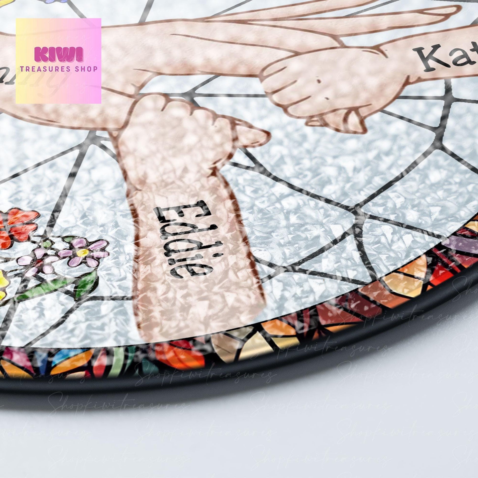 Personalized Gifts For Mom Kids Holding Mom Hand Glass Suncatcher, Mother's Day Gift Glass Suncatcher, Mom Suncatcher, Mama, gift for mom