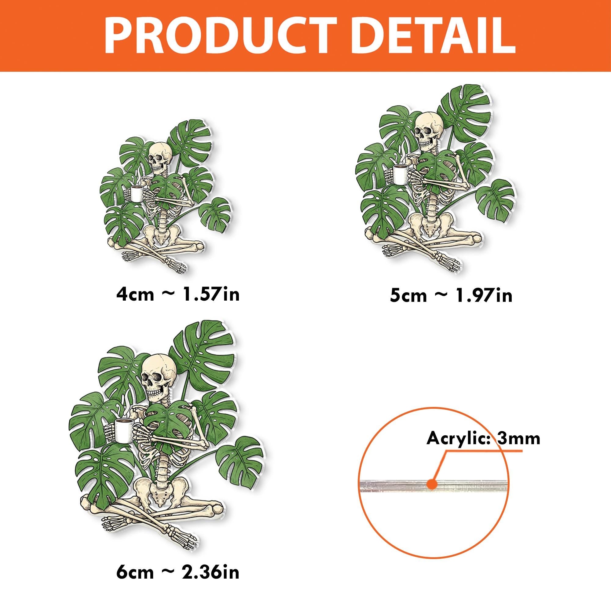 Monstera plant skeleton badge reel, quirky monstera lover id holder, funny nurse accessories gift, coffee lover accessories