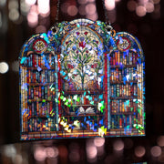 Hologram Library acrylic suncatcher Window Hanging, Book Lover Gift, Bookish Home Decor, Gift For Book Lover, Librarian Gift, Wall Hanging