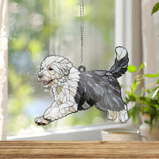 English Sheepdog ACRYLIC Window Hanging, Sheepdog Lover Decor, Dog Mom, Dog Mom Gift, Dog Window Hanging, Dog Suncatcher Gift, Sheepdog Gift