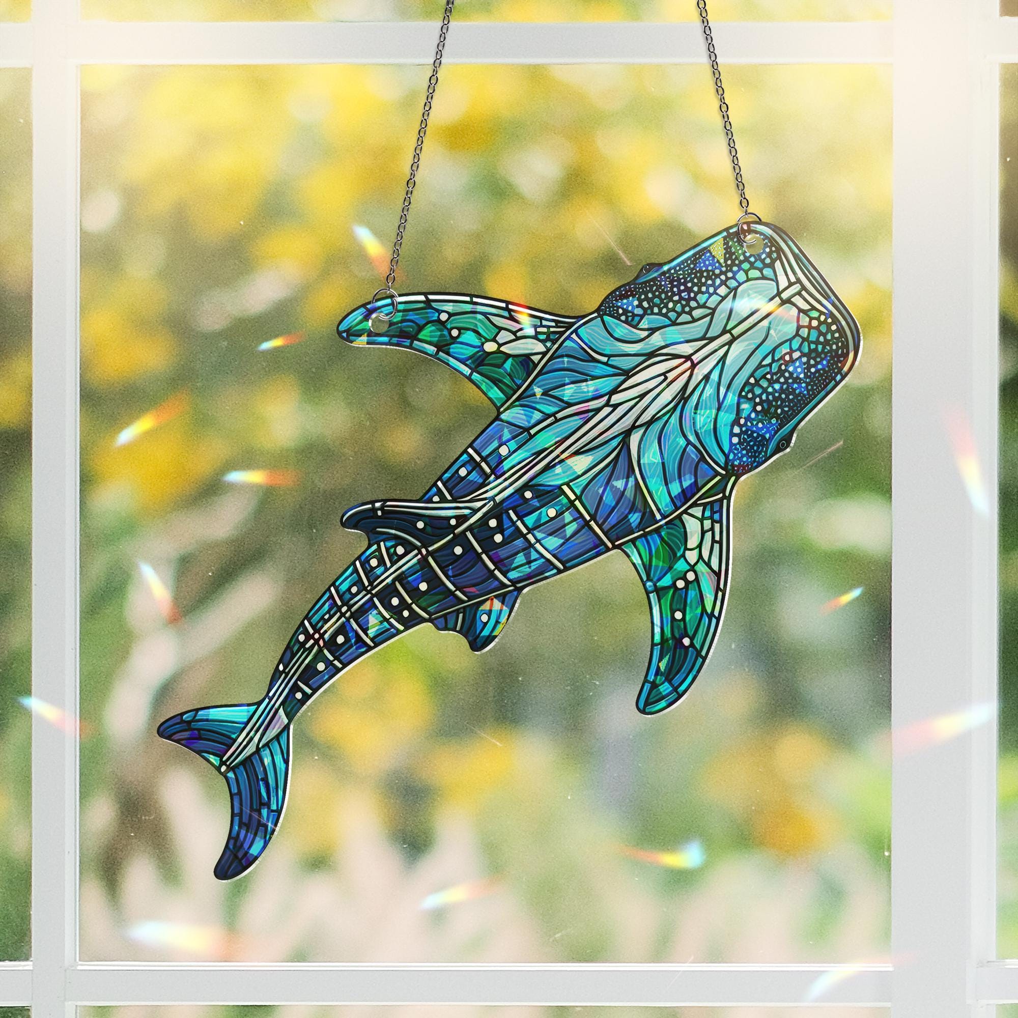 Hologram Whale Shark Acrylic Window Hanging, Whale Shark Lover decor, Ocean Home Decor, Ocean Gift, Fish Home Decor, Fishing Lover Gift