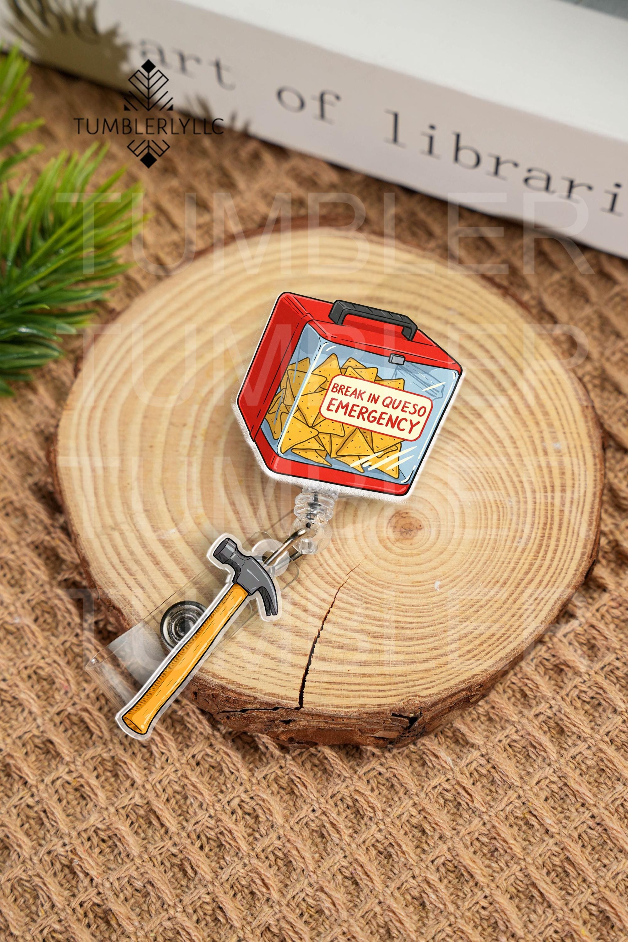 Break In Queso Emergency badge reel, Funny Emergency Kit chips and cheese dip ID holder, gift for nurses dispatchers, emergency responders
