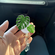 Monstera Plant Badge Reel, RN ID Holder, Retractable Acrylic Badge Reel, Nurse Gift, Teacher Gift, Doctor Gift Idea, Funny Gift, Plant Life