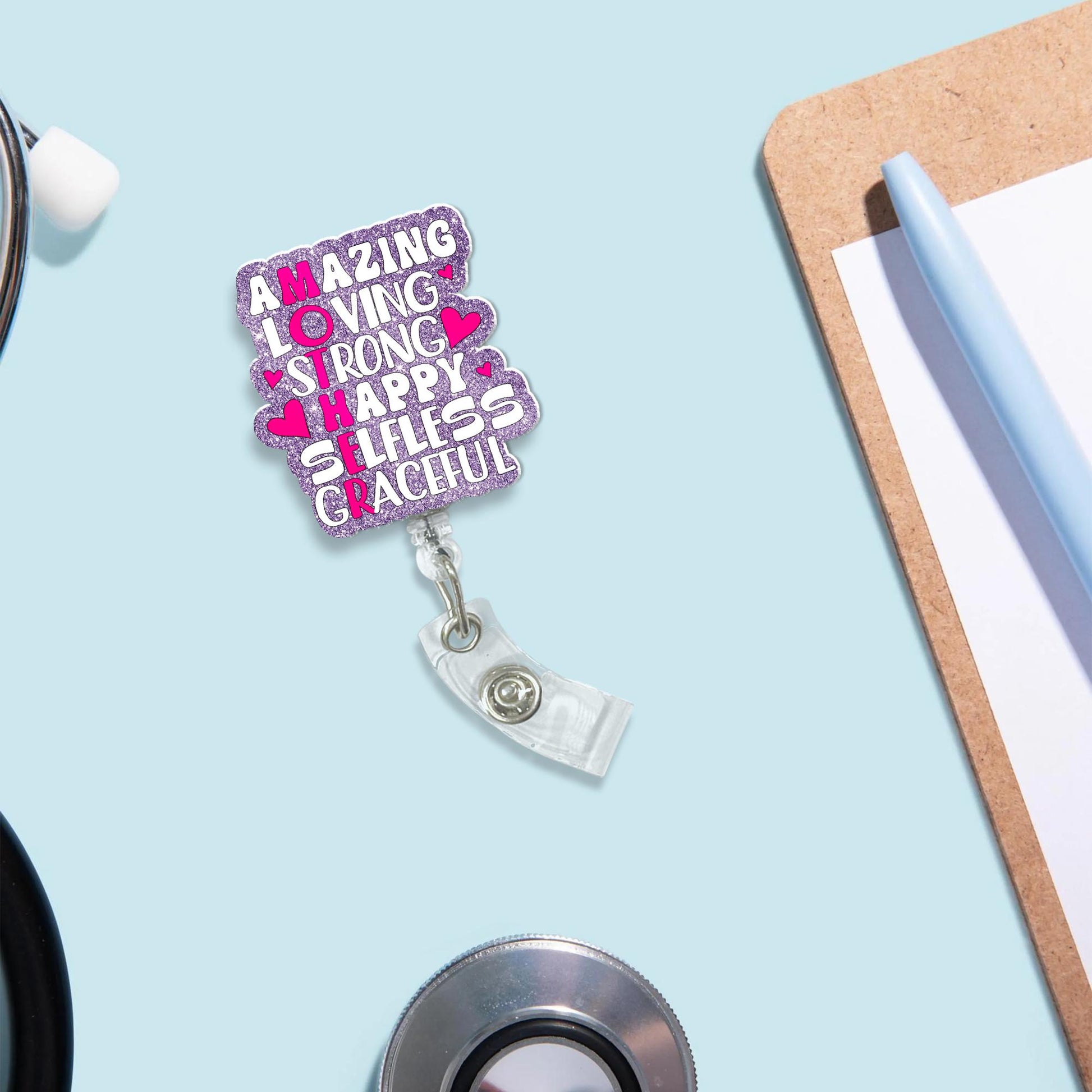 Mom Definition Badge Reel, Mother Badge Reel, Mom Nurse ID Holder, Mothers Day Gift, Teacher Badge Reel, Personalized Badge, Gift for Mom