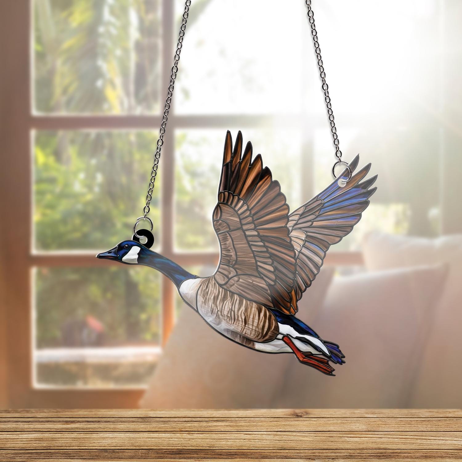 Flying Canada Goose ACRYLIC Window Hanging, Canada Goose Decor, Goose Lover Gift, Goose Window Hanging, Bird Wall Art, Gift For Her