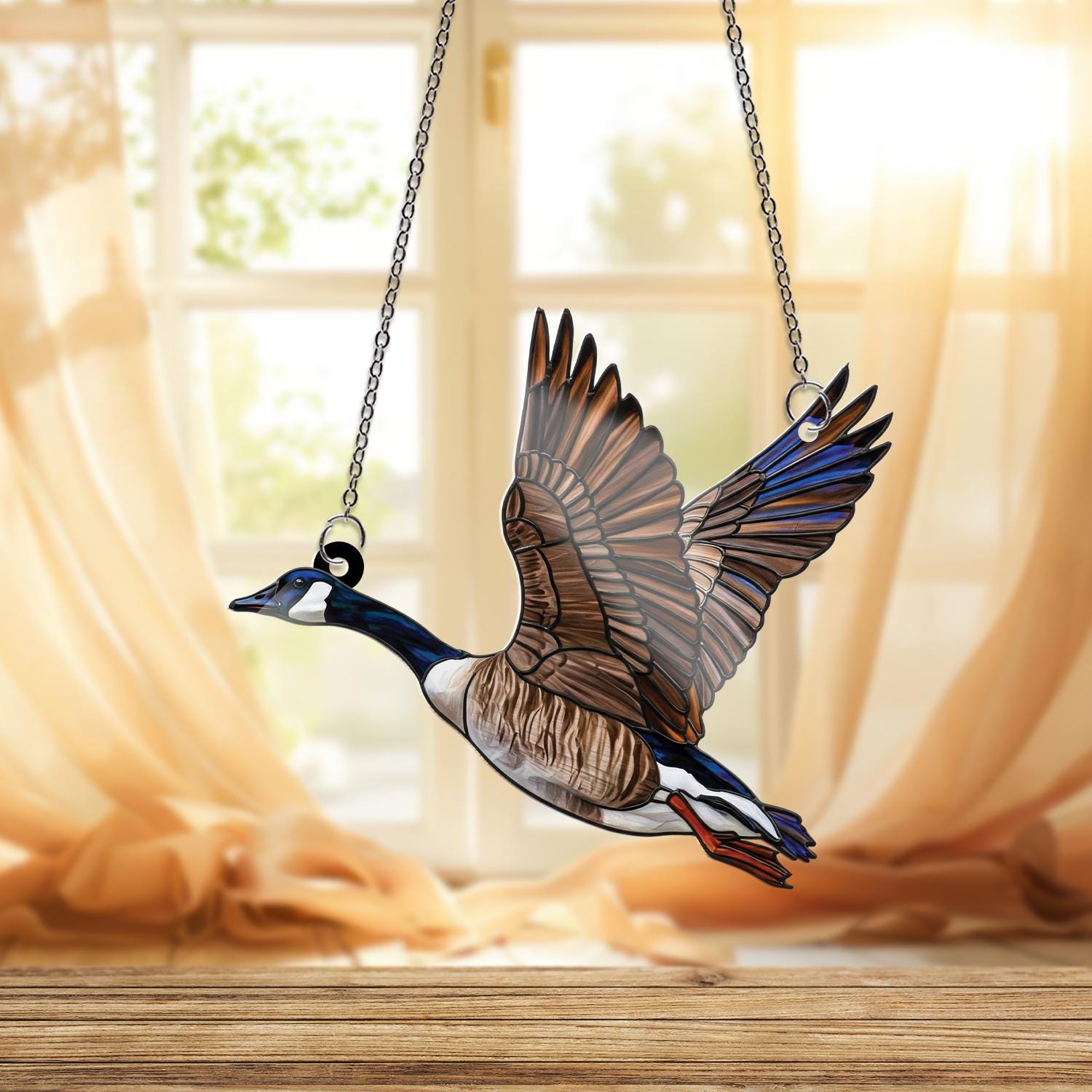 Flying Canada Goose ACRYLIC Window Hanging, Canada Goose Decor, Goose Lover Gift, Goose Window Hanging, Bird Wall Art, Gift For Her