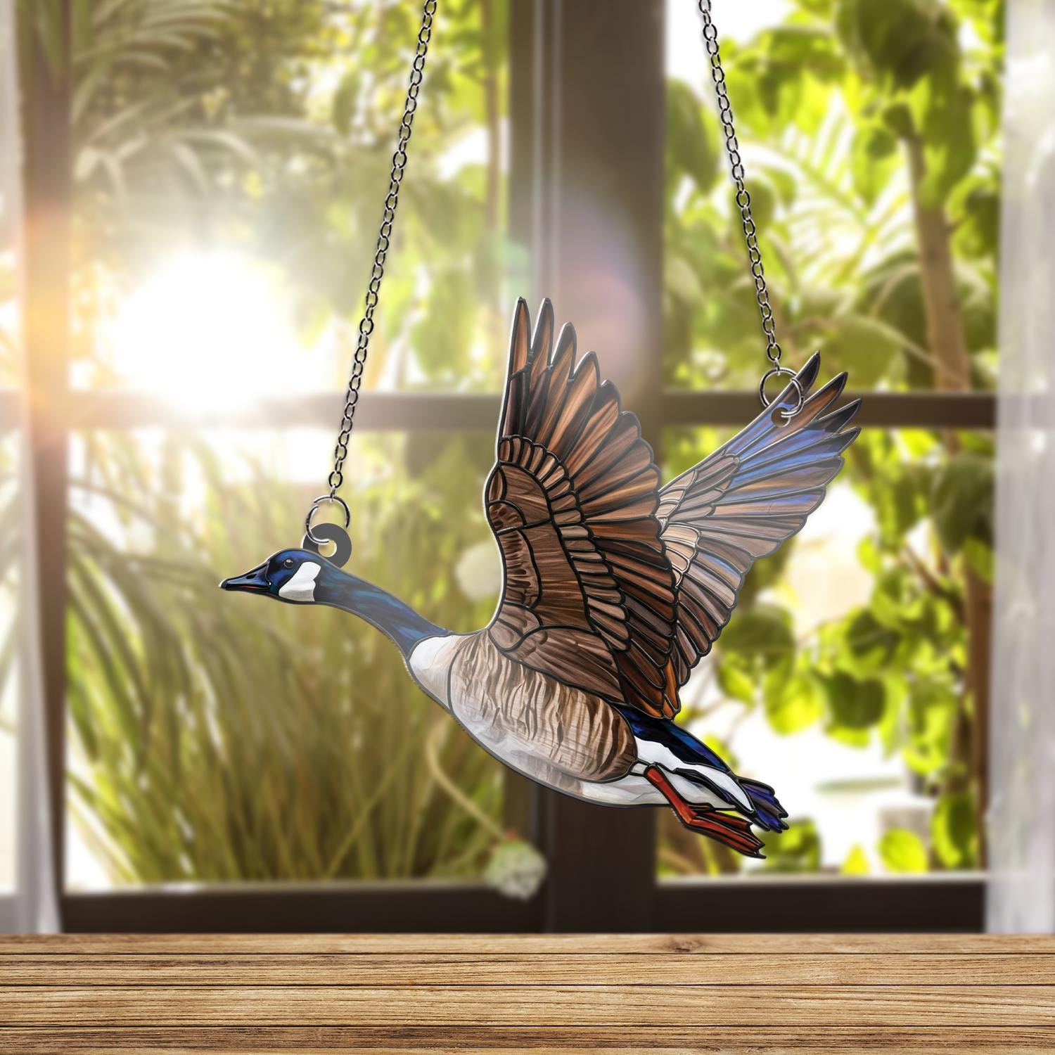 Flying Canada Goose ACRYLIC Window Hanging, Canada Goose Decor, Goose Lover Gift, Goose Window Hanging, Bird Wall Art, Gift For Her