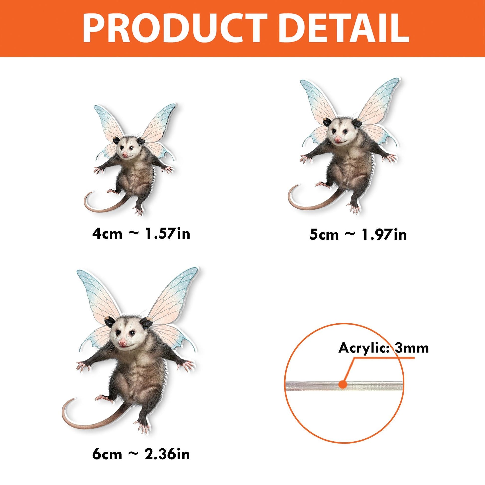 Funny Fairy Possum  Badge Reel, Holographic Fairytale Design, Secure ID Badge Holder, Perfect Gift for Nurses & Teachers, Fairy Godpossum