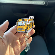 Struggle Bus Badge Reel, funny silly goose School Bus, Get In Bestie Gift, Teacher Lanyard, , Heavy Duty Badge, teacher gift,Funny Gift Idea