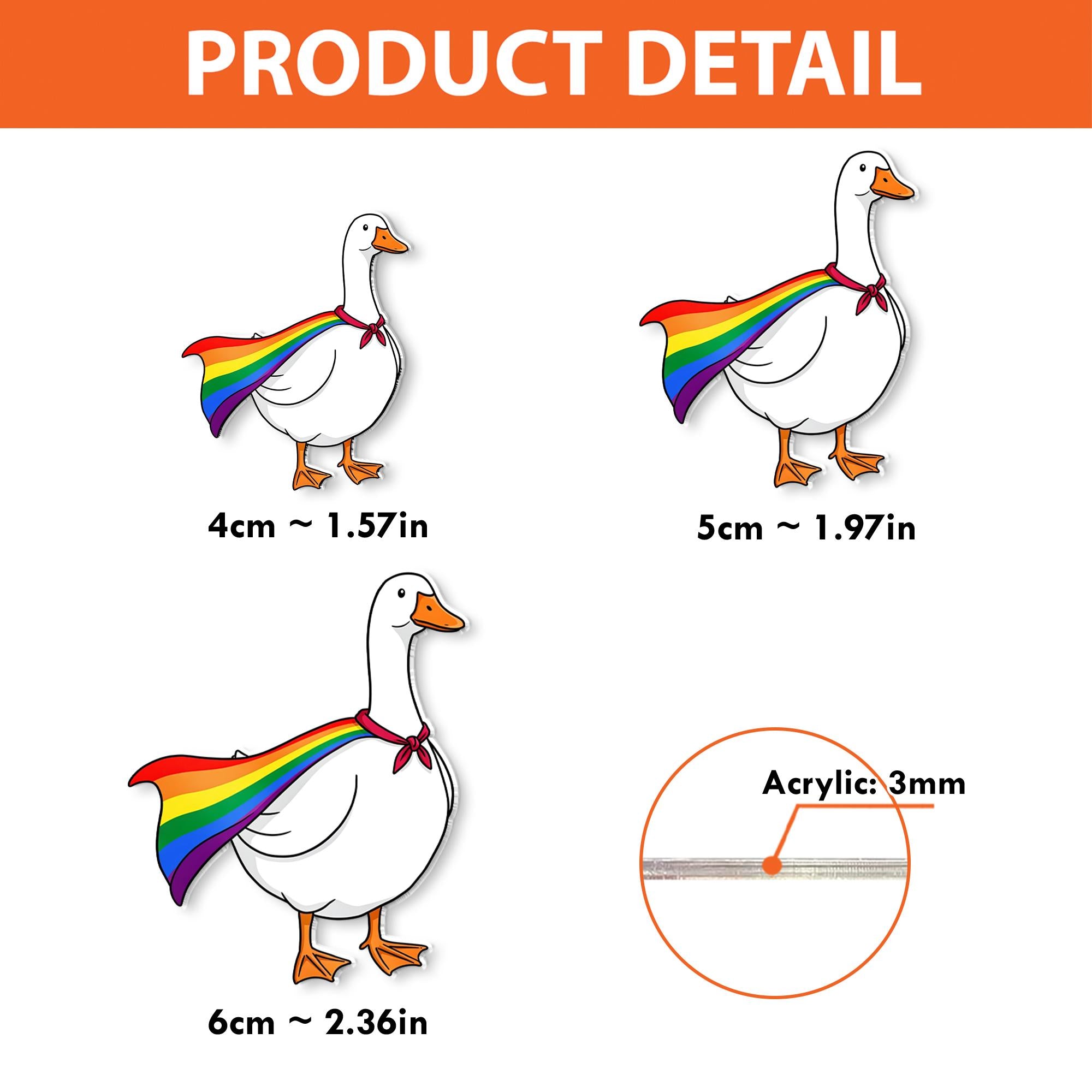 Rainbow Goose Badge Reel, Nurse Id Holder Gift, Pride Gift, RN ID holder, Human Rights Gift, Nurse LGBTQ Goose Gift, Goose Badge Reel