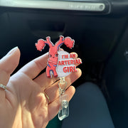 I'm An Arterial Girl Badge Reel, RN ID Holder, Nurse Gift, Aorta Badge Reel, Cardiac Nurse Gift, Funny Medical Worker,Cardiologist Gift