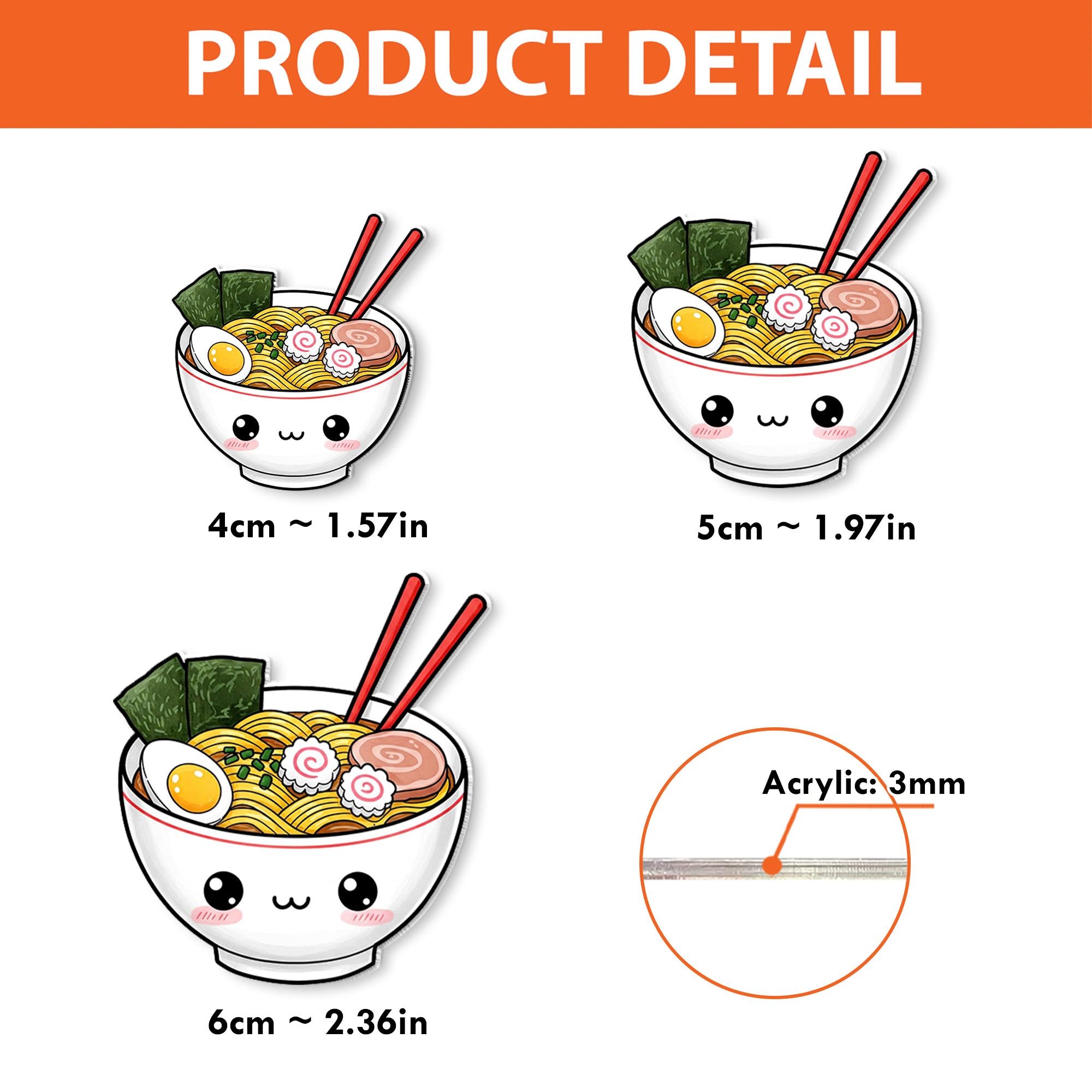 Cute Ramen Badge Reel – Kawaii Noodle Bowl Retractable ID Holder, Foodie Badge Clip, Funny Gift for Nurses & Office Workers