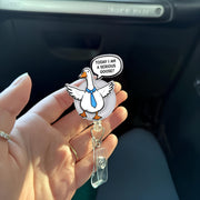 Today I'm a serious goose Badge Reel, funny Silly Goose badge reel, coworker nurse teacher id holder, gift for nurse, gift for officer