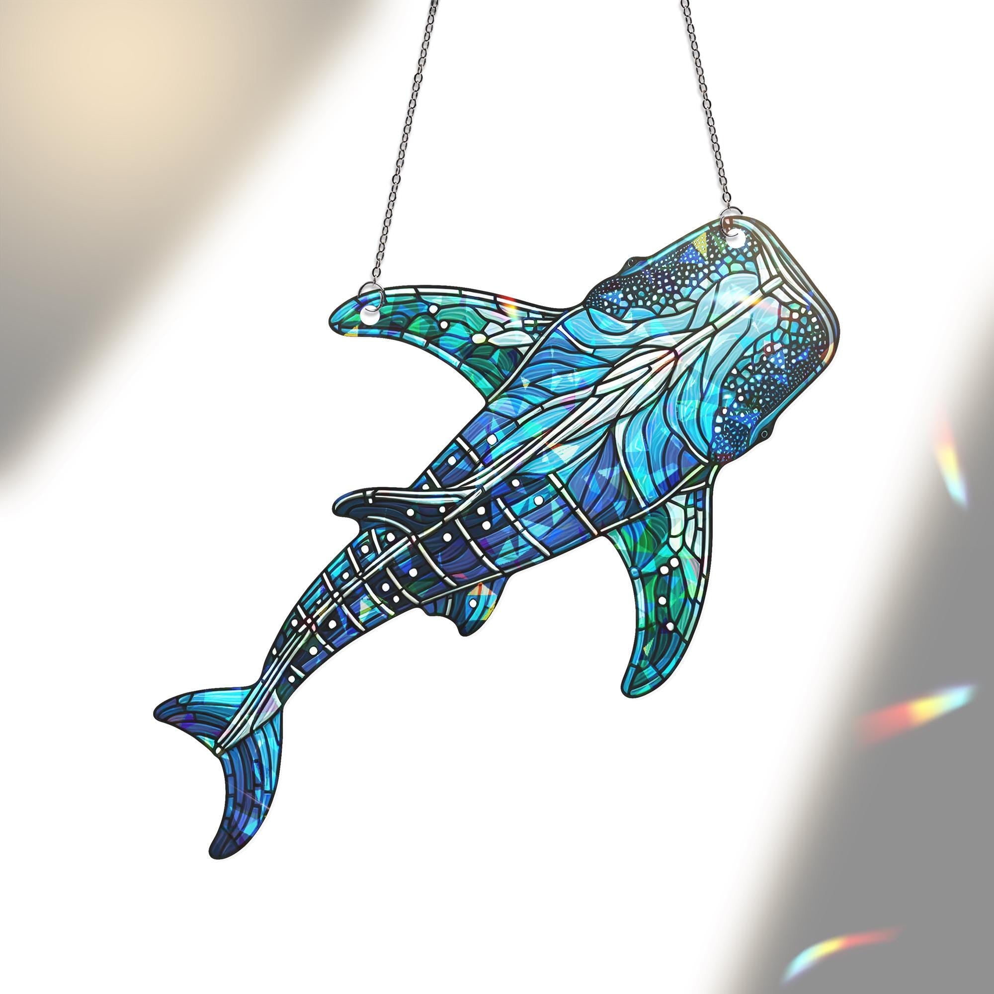 Hologram Whale Shark Acrylic Window Hanging, Whale Shark Lover decor, Ocean Home Decor, Ocean Gift, Fish Home Decor, Fishing Lover Gift