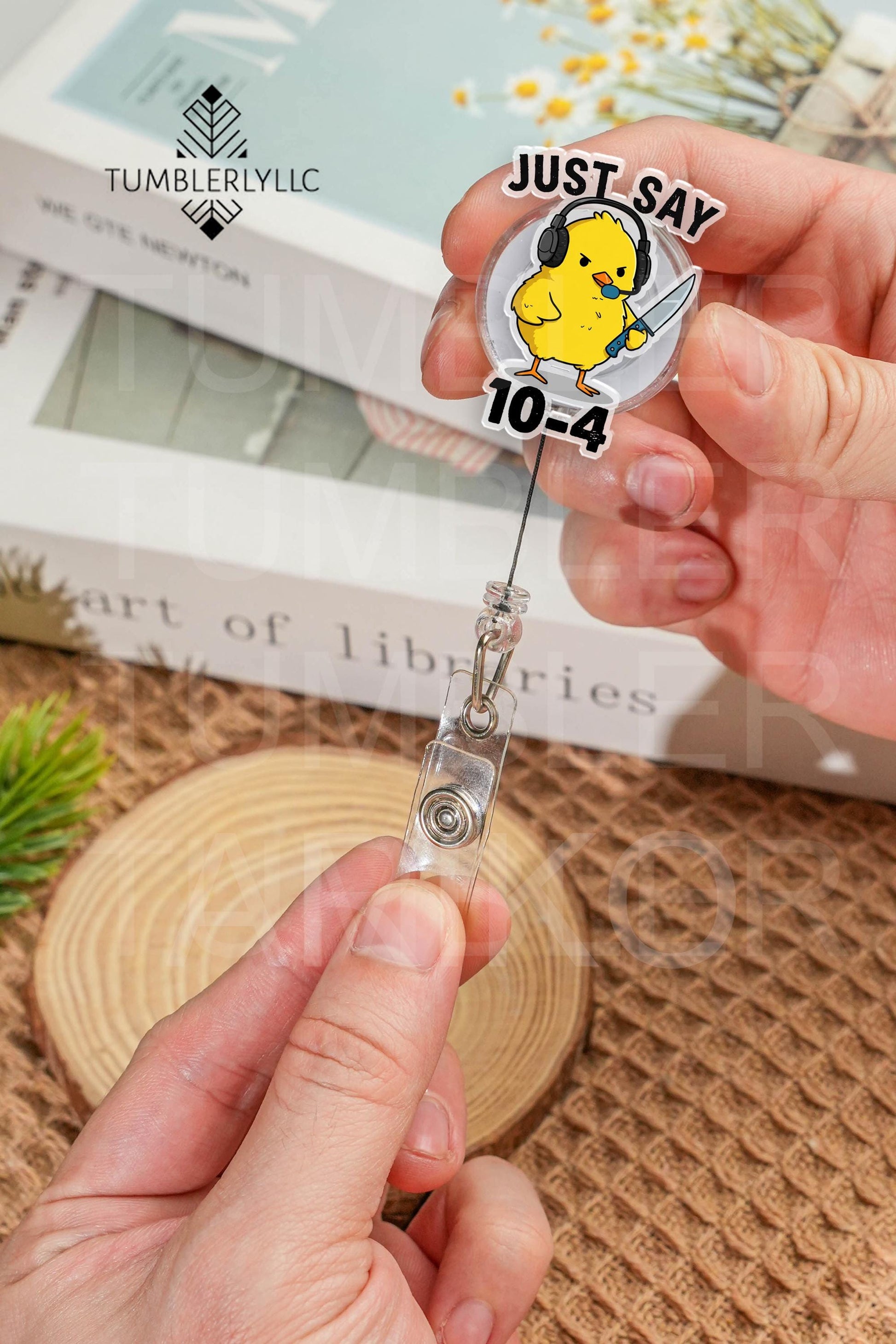 Dispatcher 911 Badge Reel, Funny Duck Operator ID Holder, Cute Retractable Clip for Nurses, Dark Humor Gift for Healthcare Workers