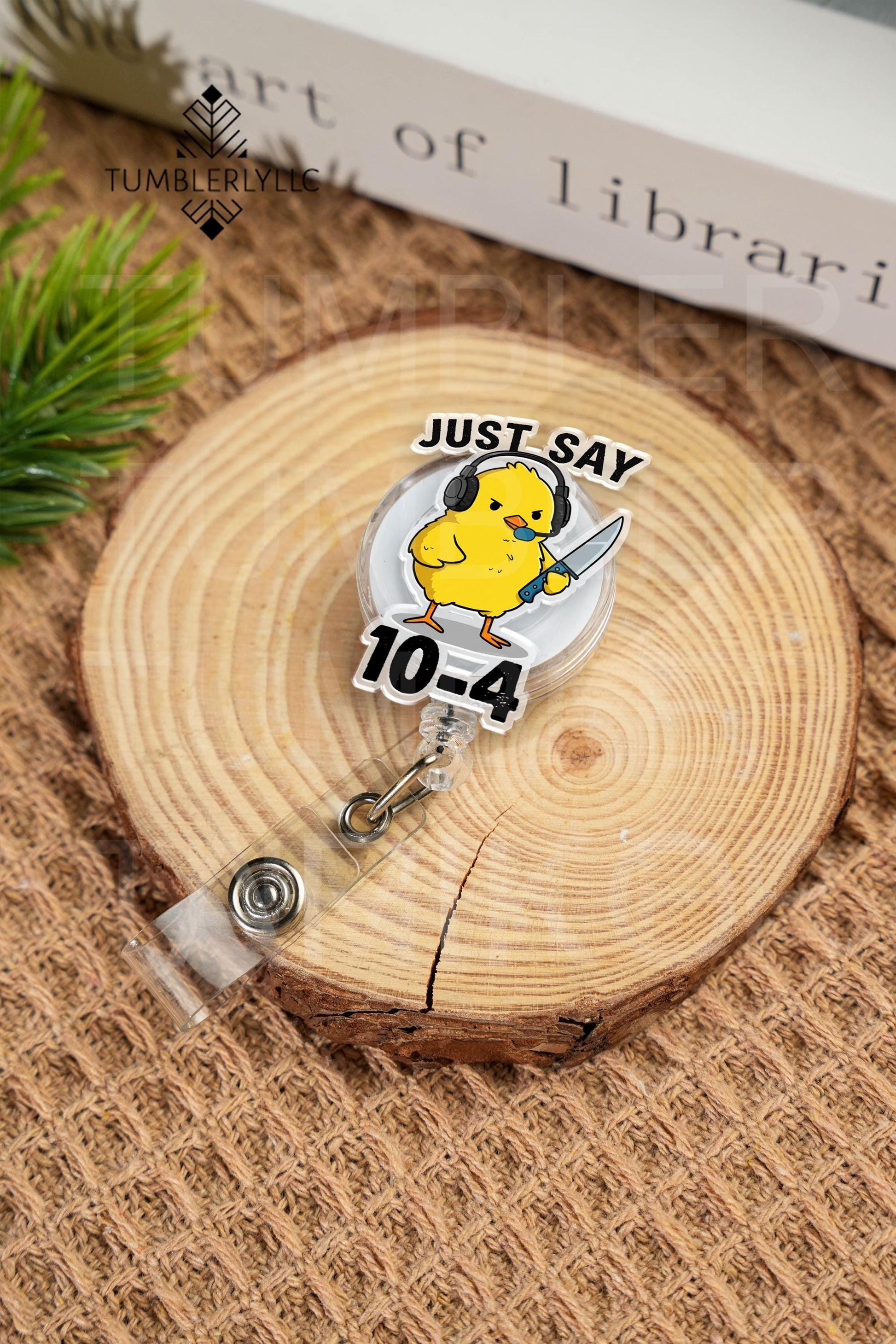 Dispatcher 911 Badge Reel, Funny Duck Operator ID Holder, Cute Retractable Clip for Nurses, Dark Humor Gift for Healthcare Workers