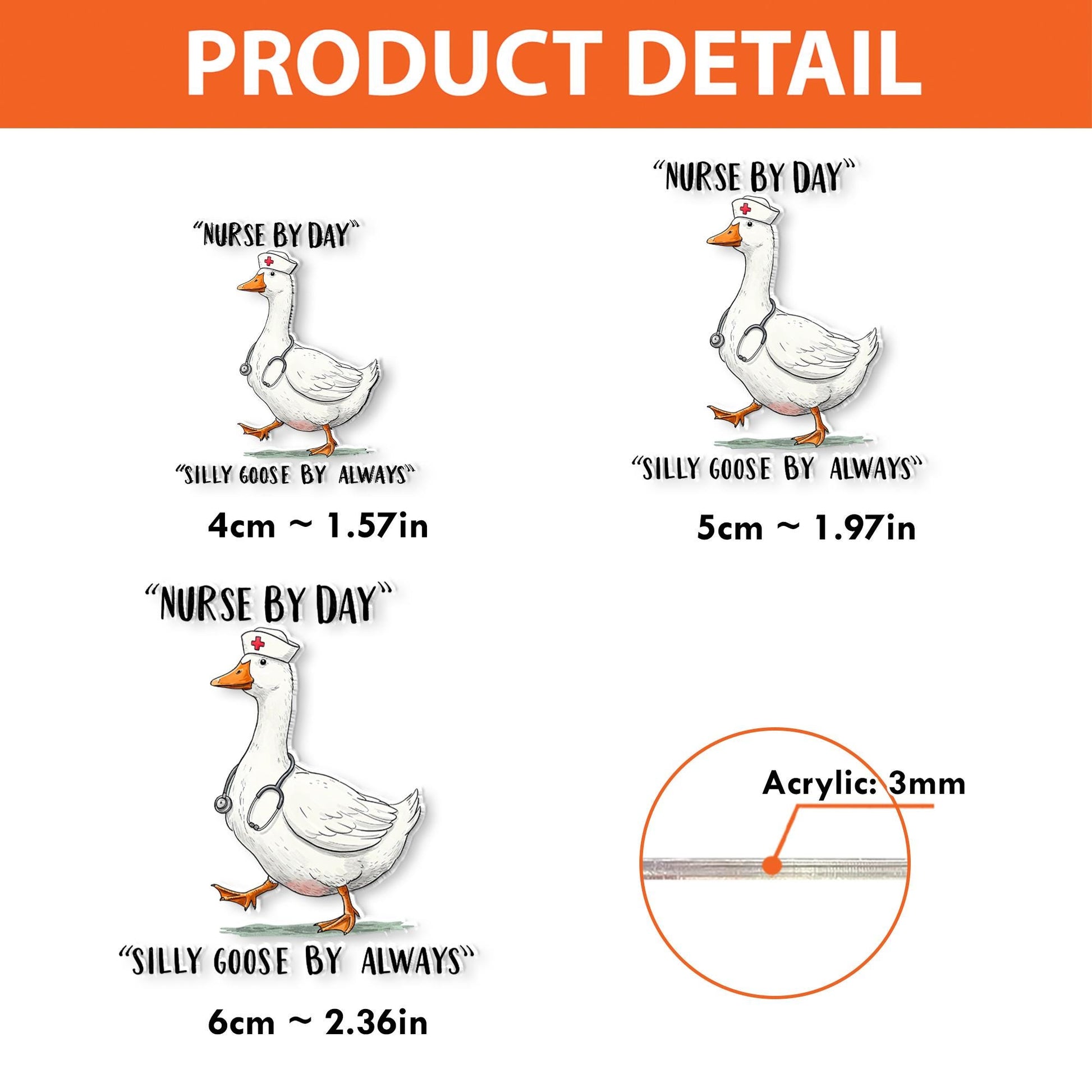 Silly Goose Nurse Badge Reel, Nurse By Day Silly Goose By Always Badge, Funny Goose Badge, RN ID Holder, Funny Nurse Badge, Co-worker Gift