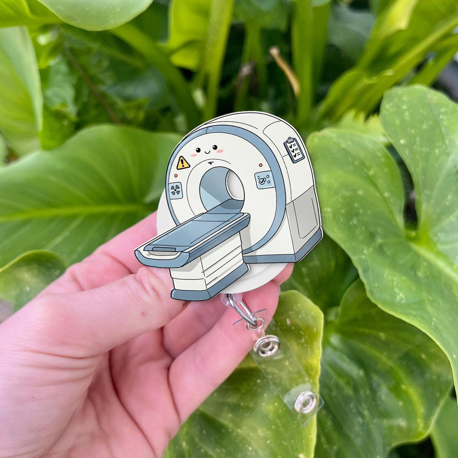 Cute Mri Machine Badge Reel, Radiology Tech Badge Holder, RN ID Holder, Mri Tech Gift, Radiologic Tech Gift, Medical Worker Gift