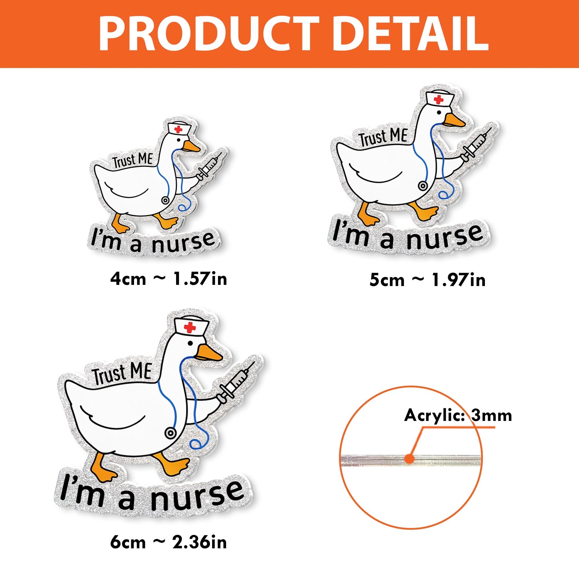Silly Goose Nurse Badge Reel, Funny Medical ID Clip, Trust Me I'm a Nurse Gift, Goose Nurse Gift, RN Id Holder, Funny Gift For Nurse