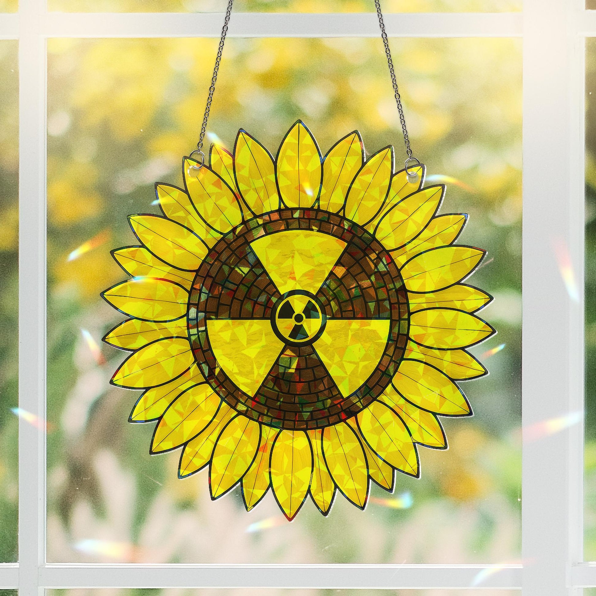 Rad Tech Sunflower Suncatcher – Holographic Acrylic Ornament Gift for Rad Tech Mom on Mother’s Day, X-ray Tech Decor
