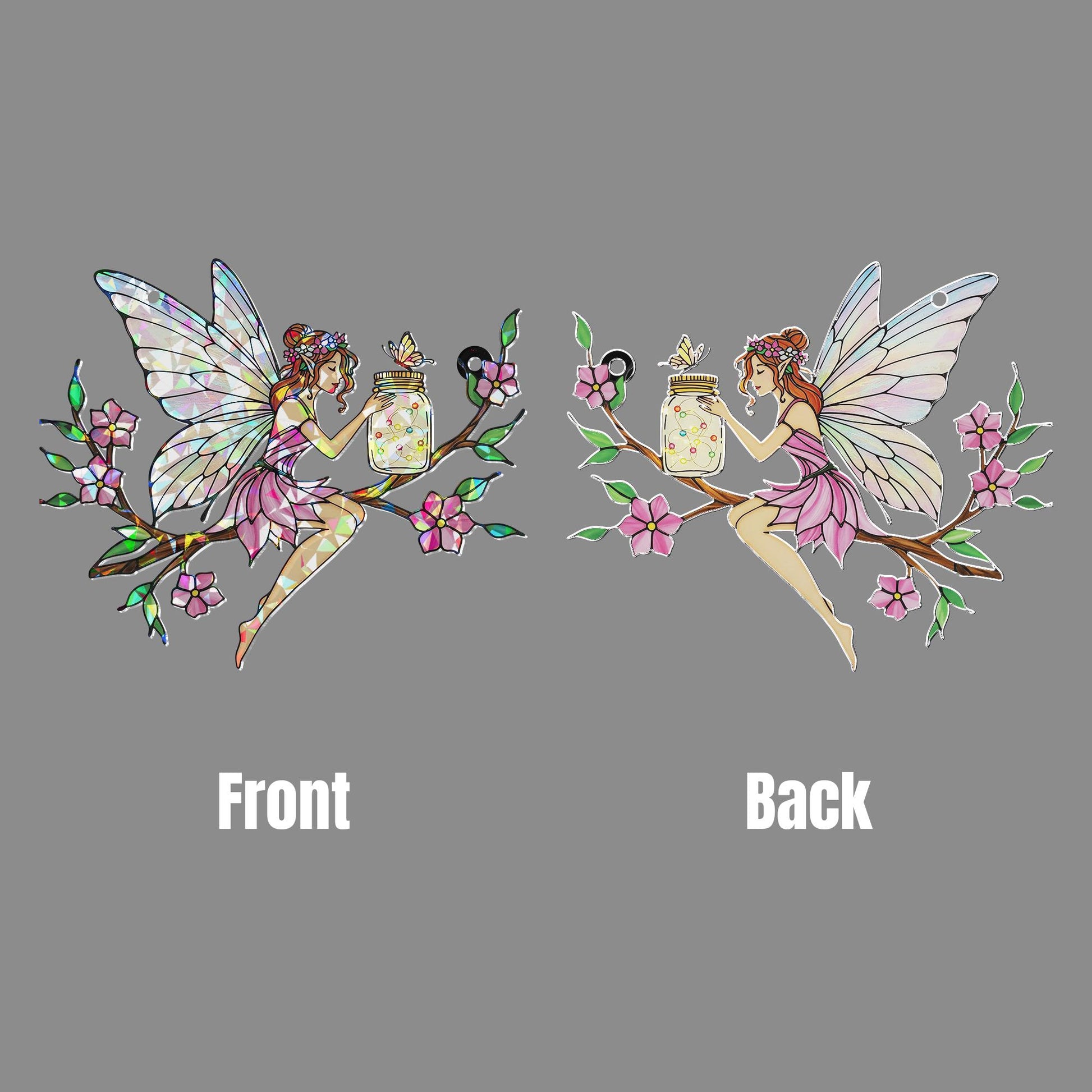 Fairy Hologram Ornament, Butterfly Fairy Flower Window Decor Ornament Gift For Mom Daughter Gift Fairies Lover Gift On Birthday Home Decor