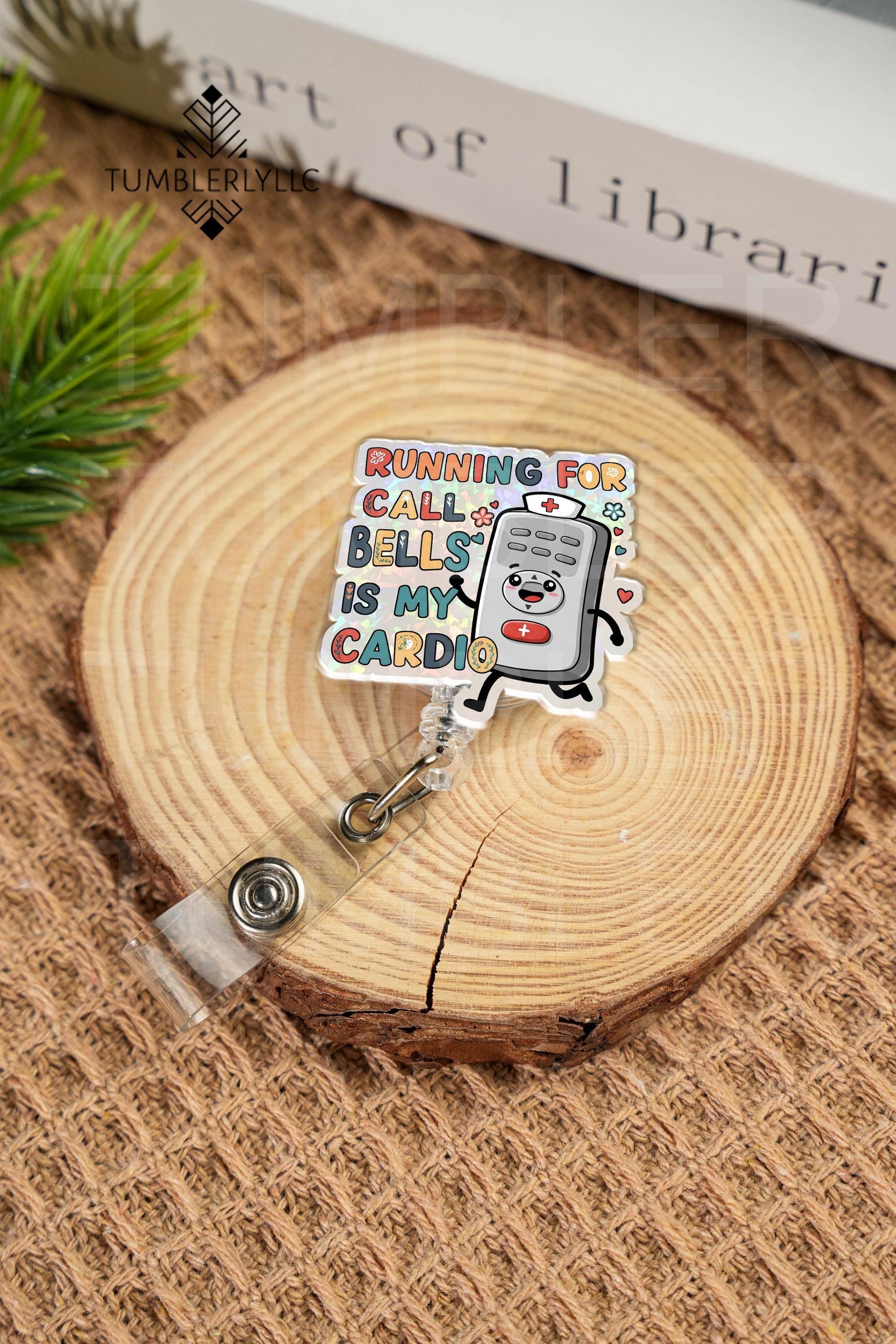 CNA Nurse Call Light Running For Call Bells Is My Cardio Badge Reel, CNA Nurse Badge Reel, Nurse ID Holder, Nurse Gift, Cna Rn life Id hold