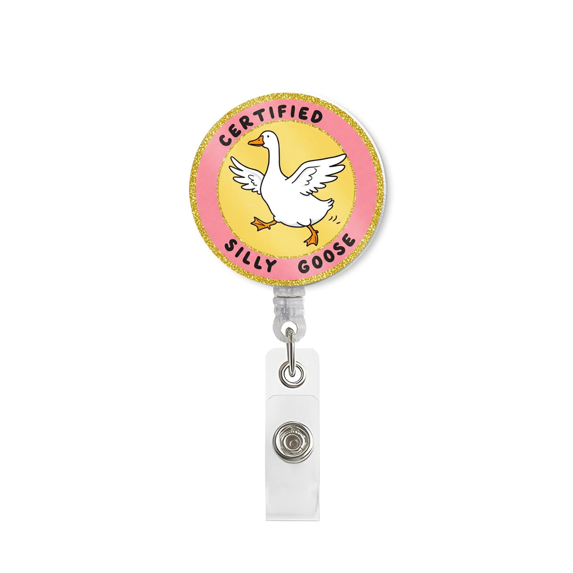 Certified Silly Goose Badge Reel, Funny Goose Nurse, RN ID Holder, Co-worker Gift, Funny Nurse Gift, Stocking Stuffer, Goose Lover Gift