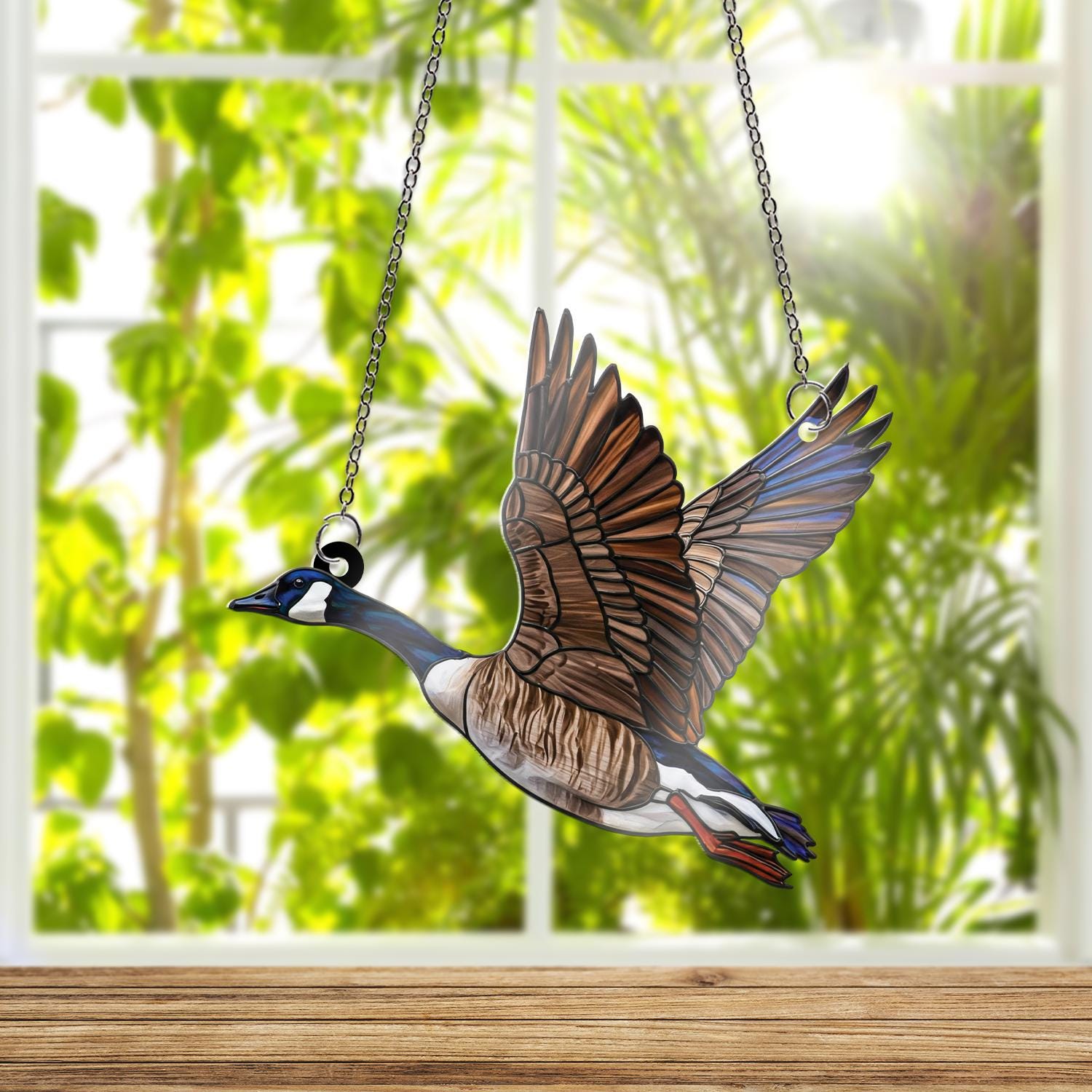 Flying Canada Goose ACRYLIC Window Hanging, Canada Goose Decor, Goose Lover Gift, Goose Window Hanging, Bird Wall Art, Gift For Her