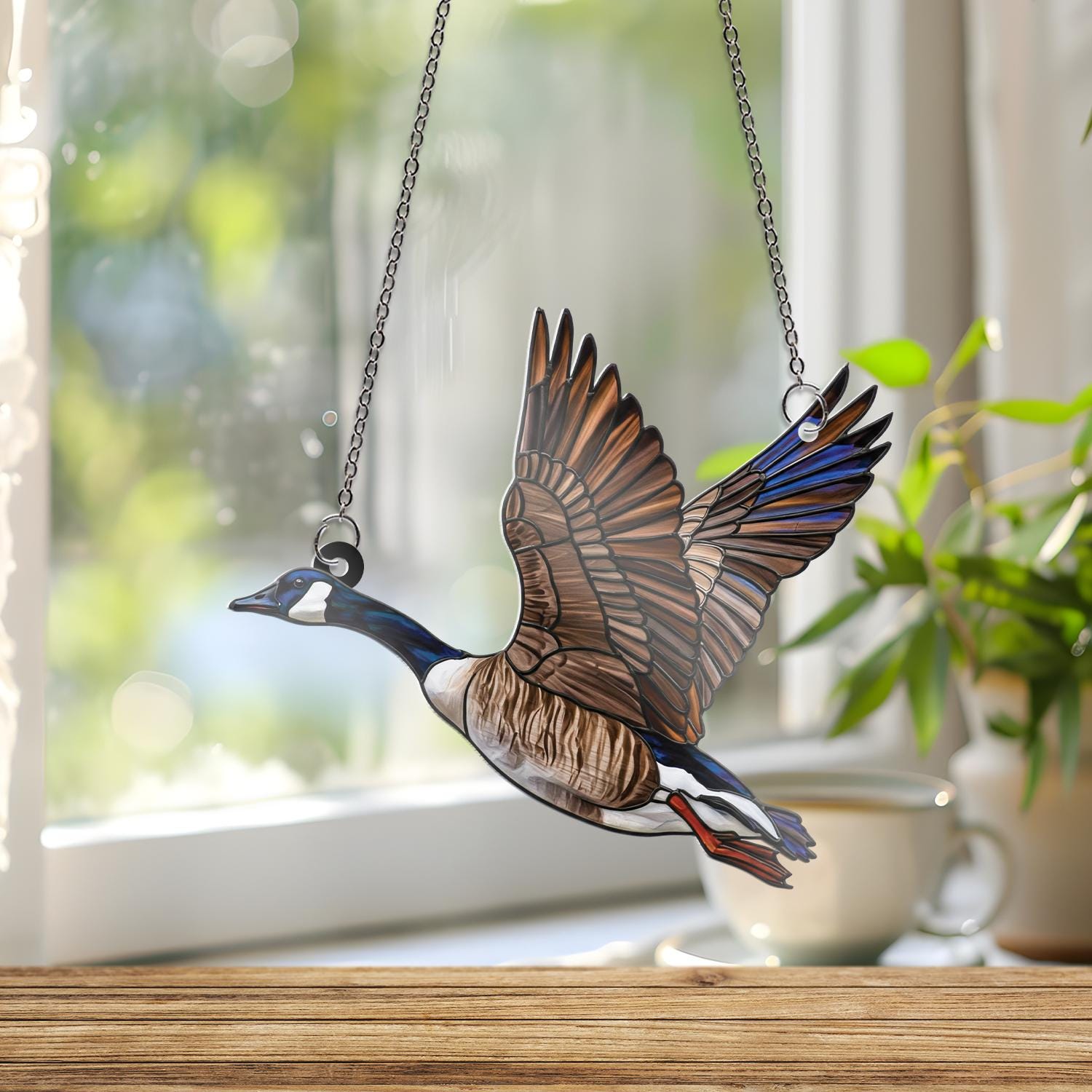 Flying Canada Goose ACRYLIC Window Hanging, Canada Goose Decor, Goose Lover Gift, Goose Window Hanging, Bird Wall Art, Gift For Her
