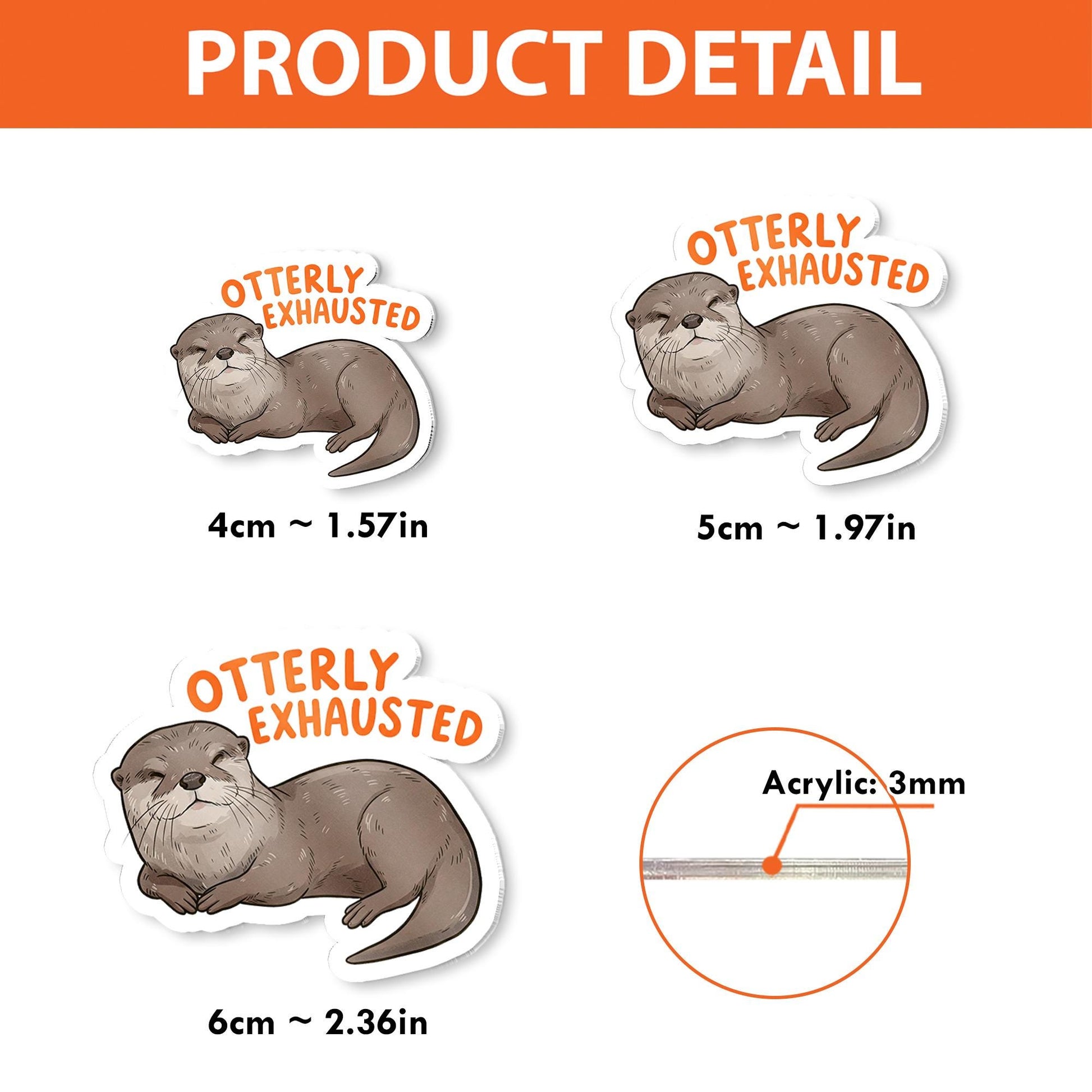Otterly Exhausted Badge Reel, Cute Otter ID Holder, Funny Nurse Badge Clip, Animal Lover Gift, Tired Healthcare Worker Humor
