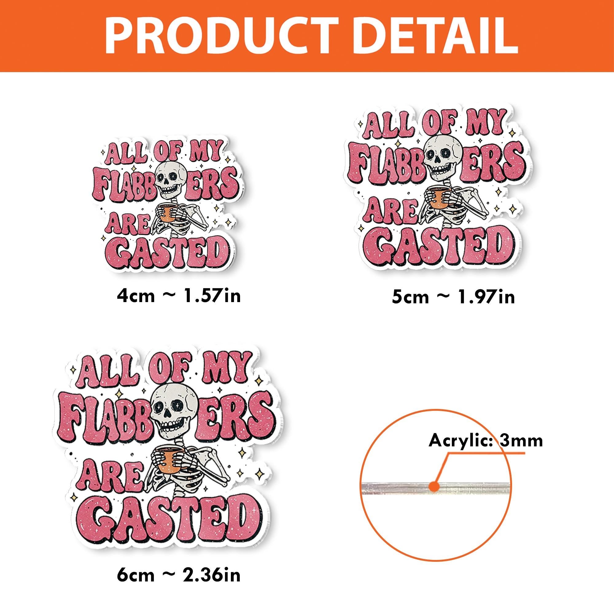 All My Flabbers Are Gasted Badge Reel, Funny Nurse Gift, RN Id Holder, Funny Skeleton Badge Reel, Nurse Gift, Sarcastic Badge, Humor Gift