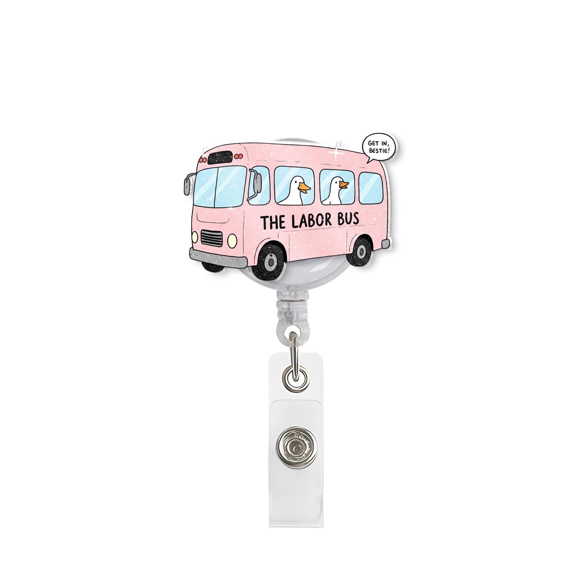 Funny L and D Nurse Badge Reel, The Labor Bus Badge Reel, Nurse Gift, Funny Midwife Gift, labor nurse badge reel, L&D Badge Reel, Funny Gift