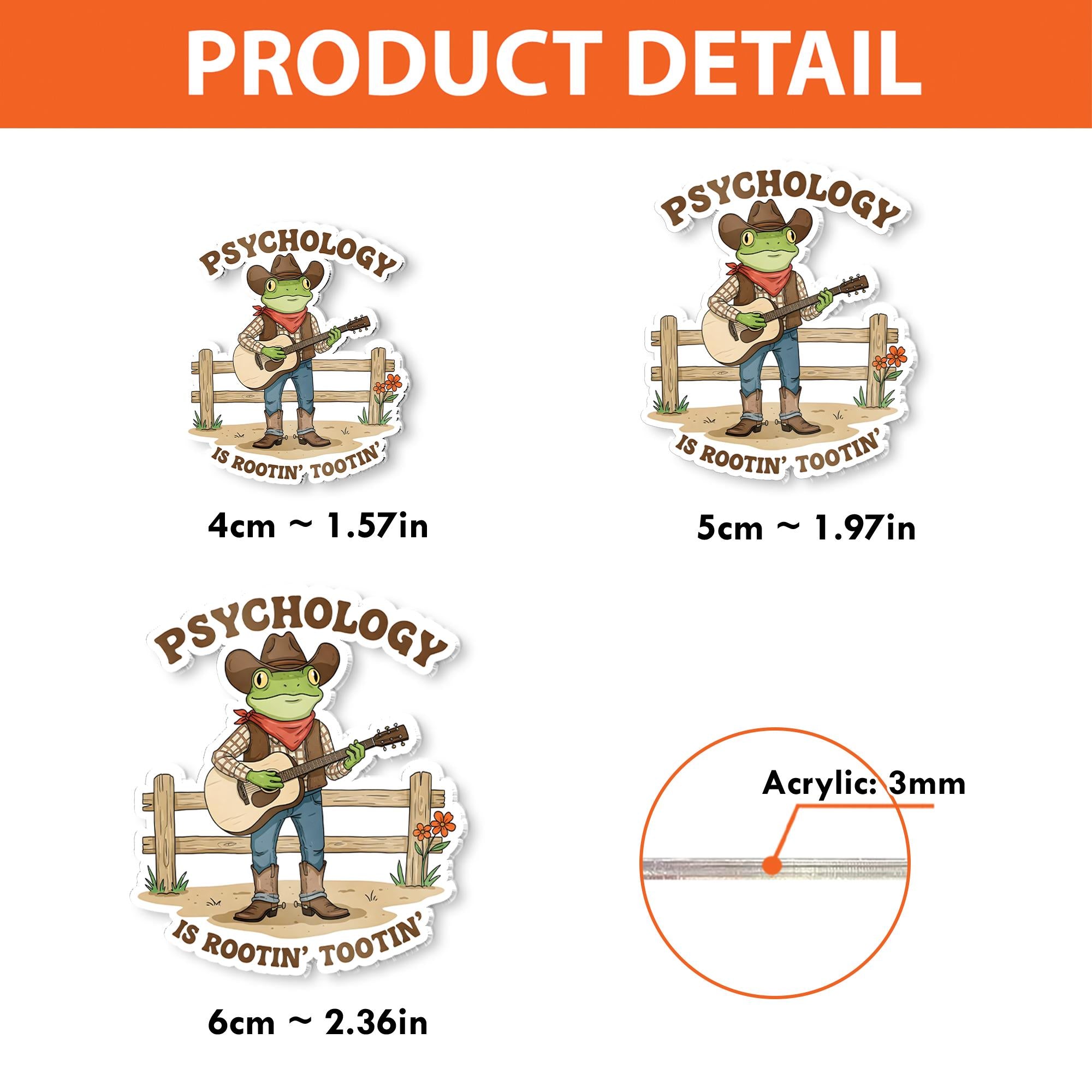 Psychology Is Rootin Tootin Badge Reel, Funny Cowboy Frog ID Holder, Gift Psychologist Therapist Student, Retractable Mental Health