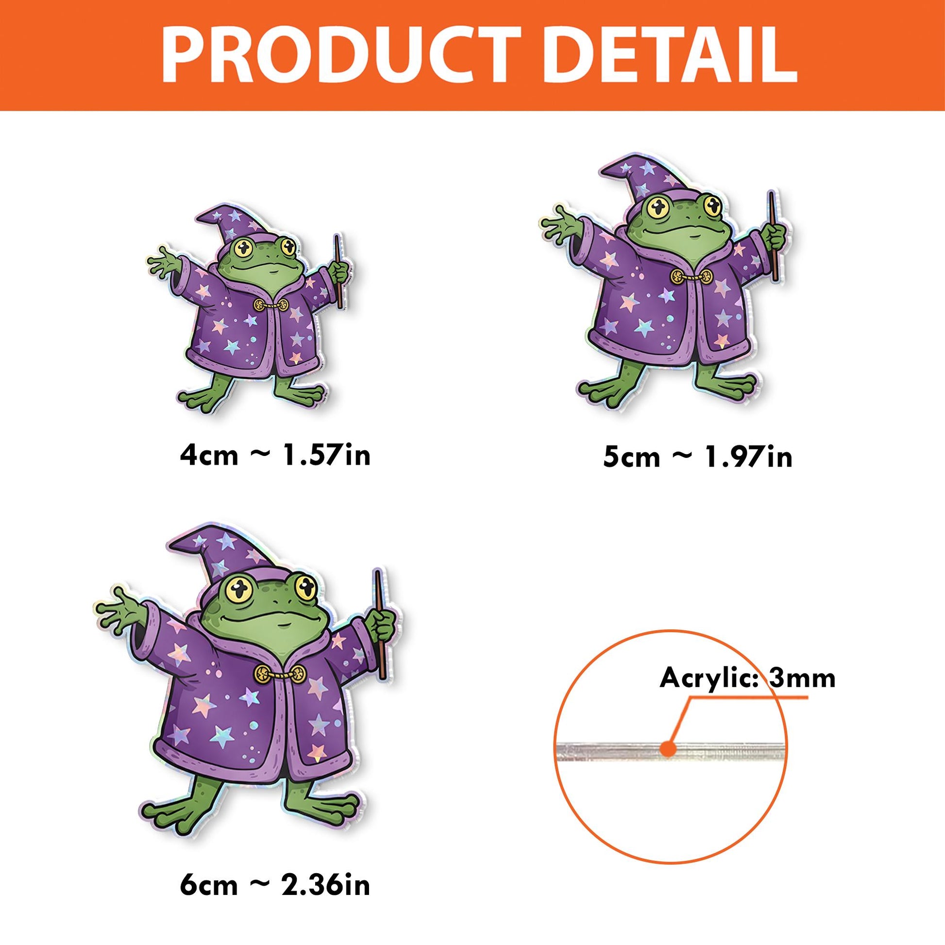 Wizard Frog Badge Reel, Cute Retractable ID Holder For Nurse, Teacher, Office Worker, Magical Frog, Whimsical Fantasy Gift