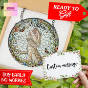 Mother's day special gift set 2025-Custom Bearded Dragon Portrait Glass Suncatcher, Pet Photo Lizard GLASS Suncatc, Reptile Gifts,pet Gift,