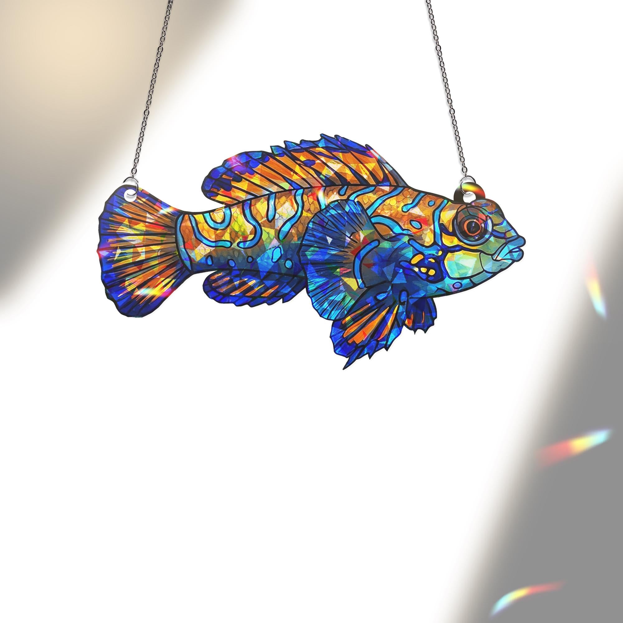 Mandarin Goby Hologram Acrylic Decor, Aesthetic Fish Decor, Fish Window Decor, Elegant Mom Gift, Mother's Day Gift, Gift For Mom, Fish Lover